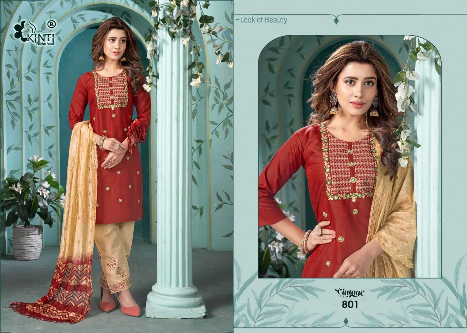 kinti vintage vol 8 series 801-808 Two Tone Rayon suit