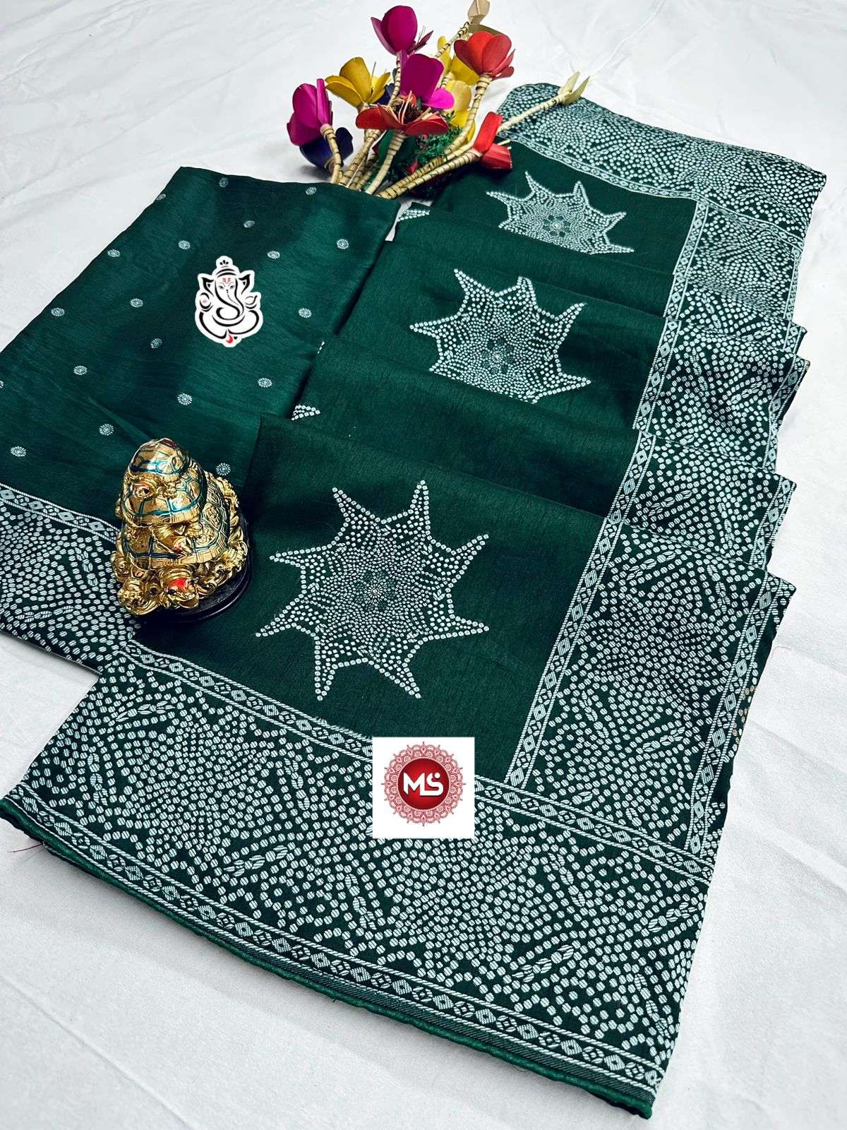 Heavy Designer Traditional Handmade Pure Gazi Silk Bandhani Sarees  Collection At Wholesale Rate