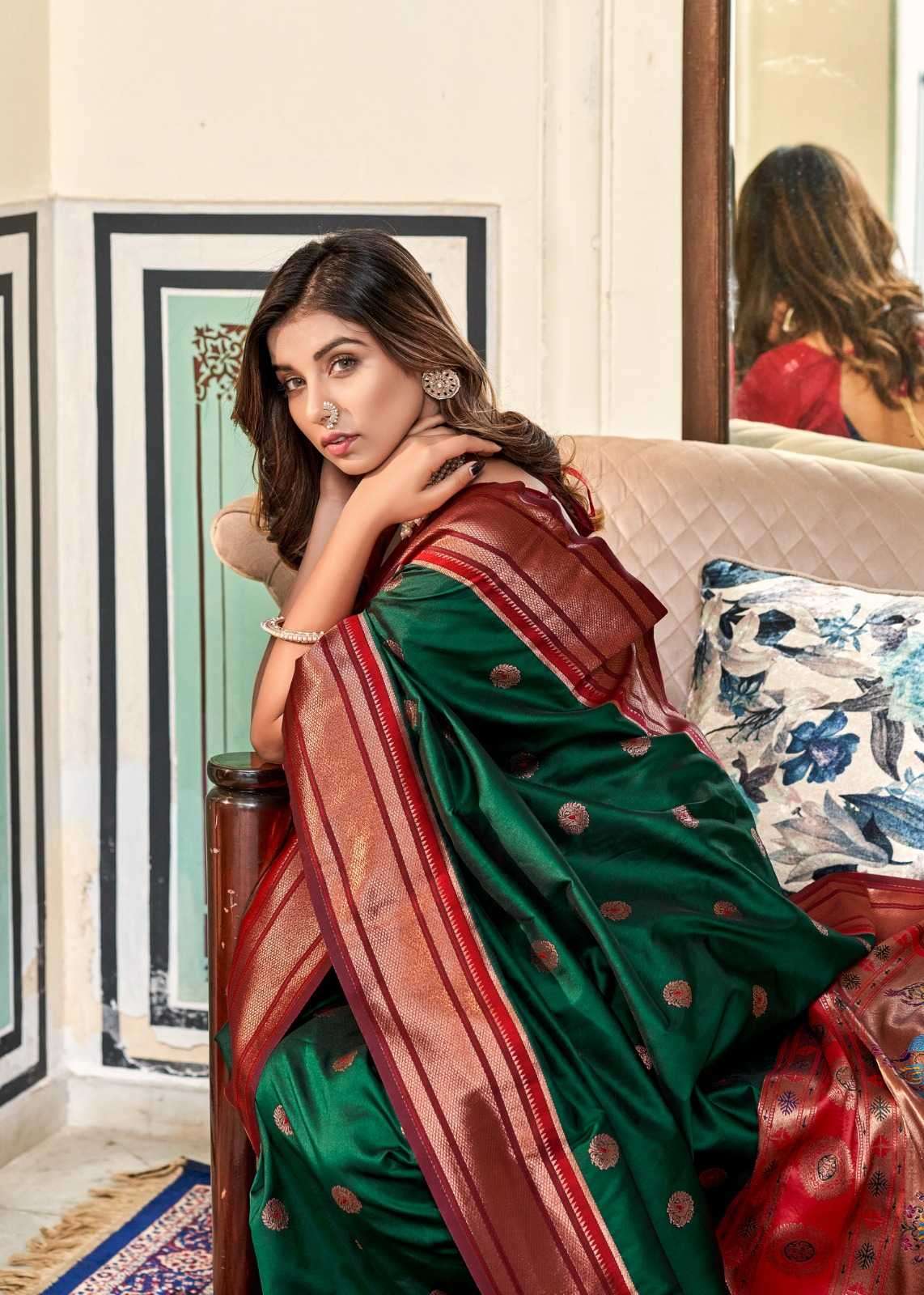 Peshwai Silk Saree, for Dry Cleaning, Occasion : Festival Wear at Rs 500 /  Piece in Kolhapur Road