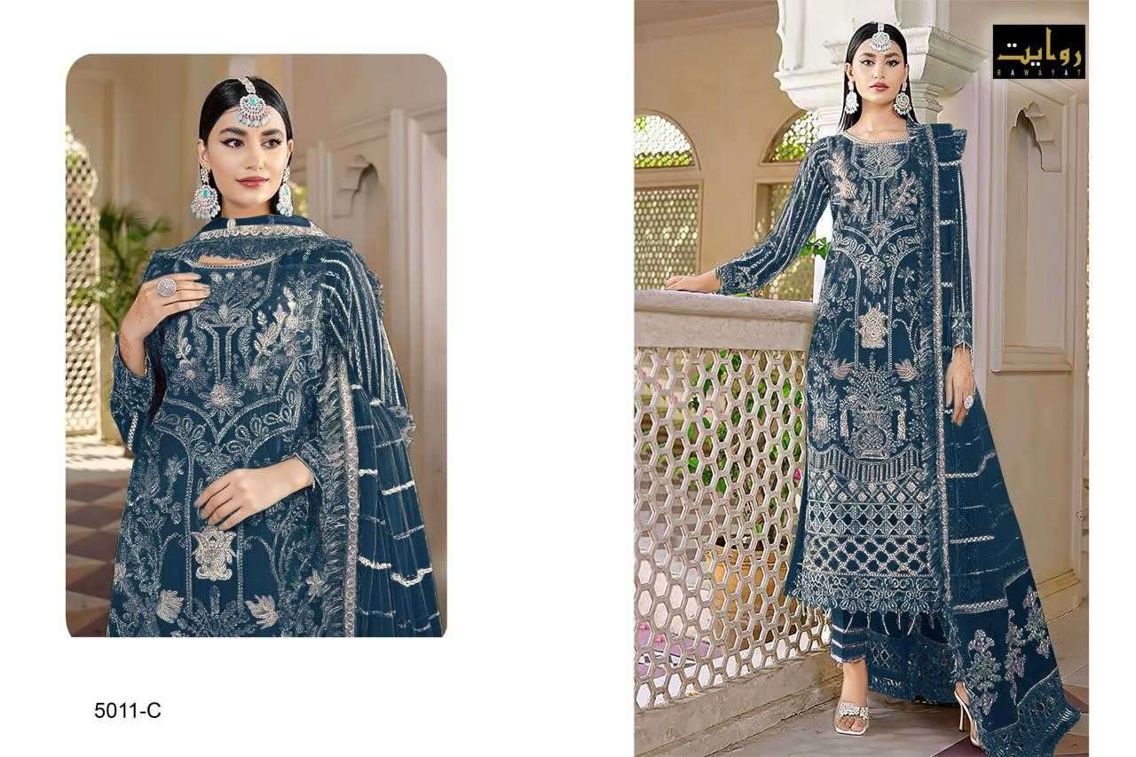 rawayat elan colors vol 10 series 5011 faux georgette suit 
