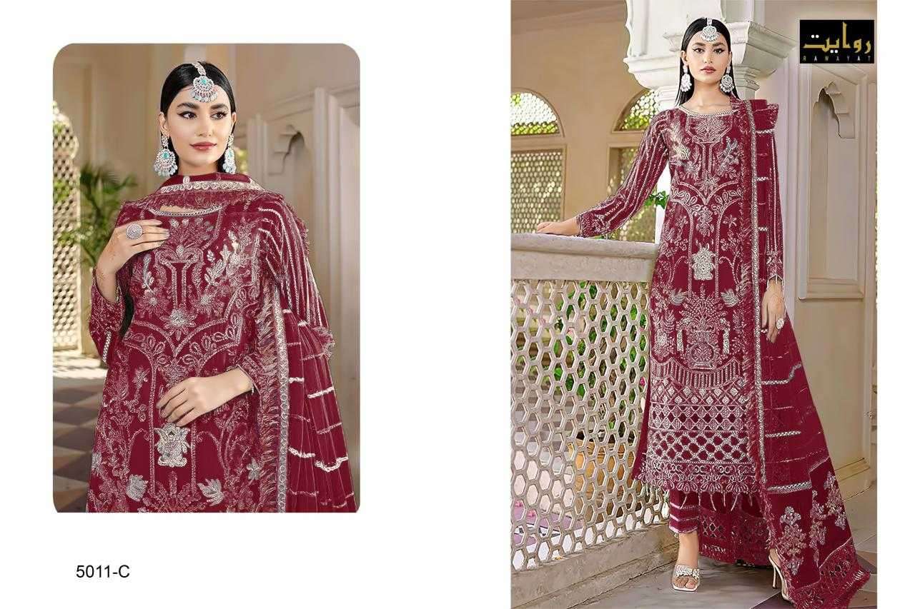 rawayat elan colors vol 10 series 5011 faux georgette suit 