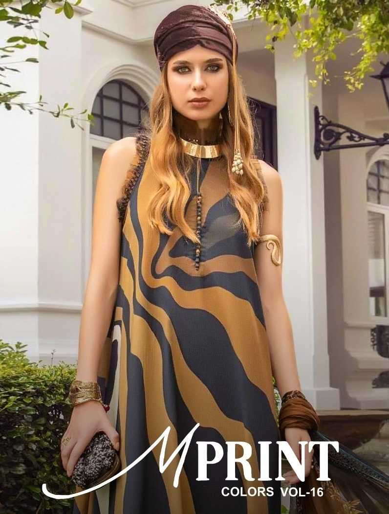 shraddha m print colors vol 16 series 16001 lawn cotton suit 