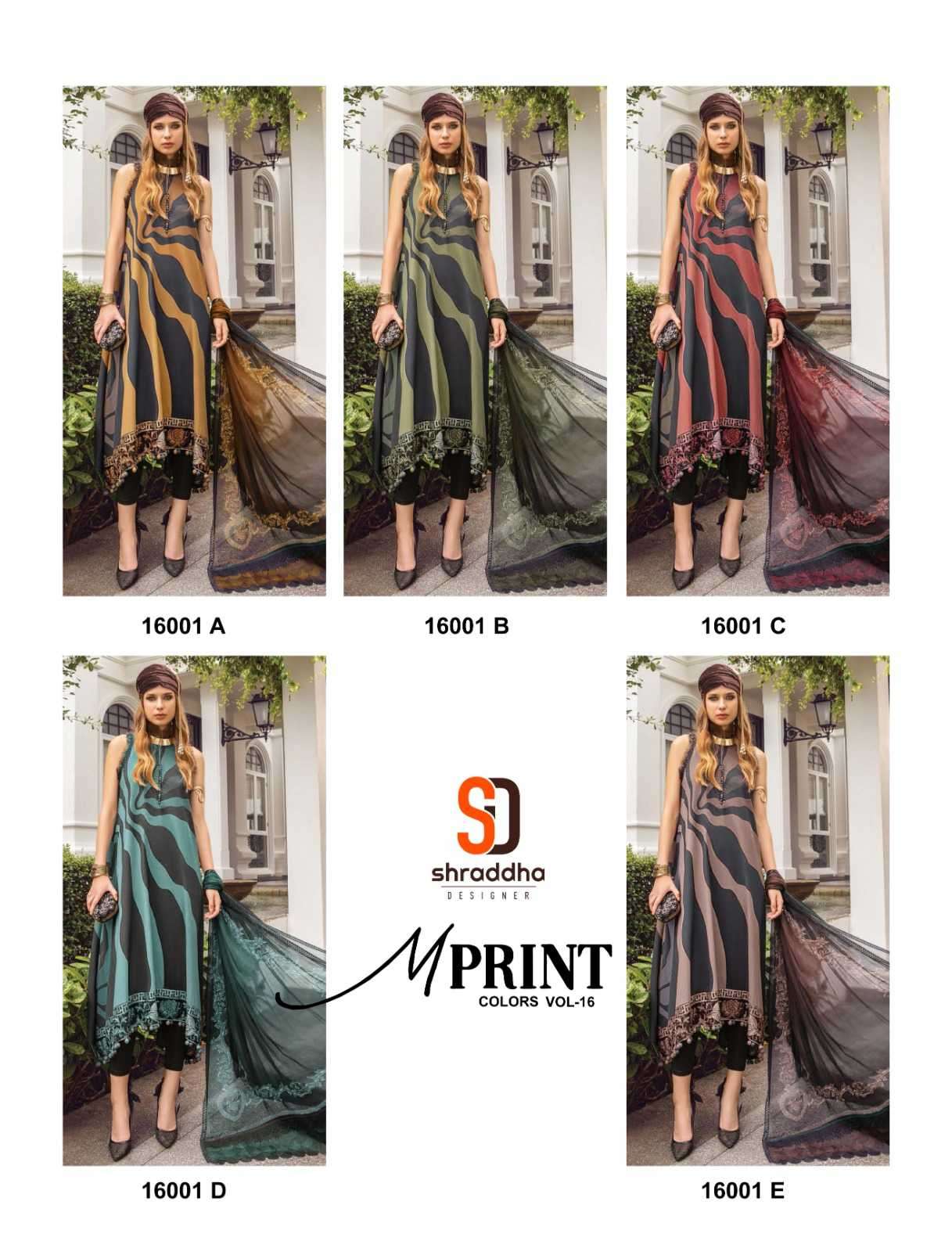 shraddha m print colors vol 16 series 16001 lawn cotton suit 