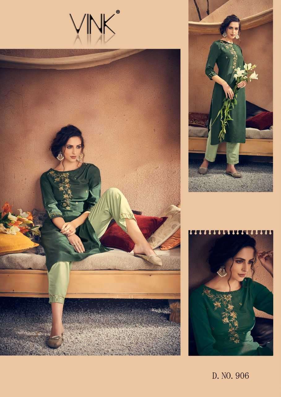 vink vintage nx series 901-906 pure viscose kurti plazzo