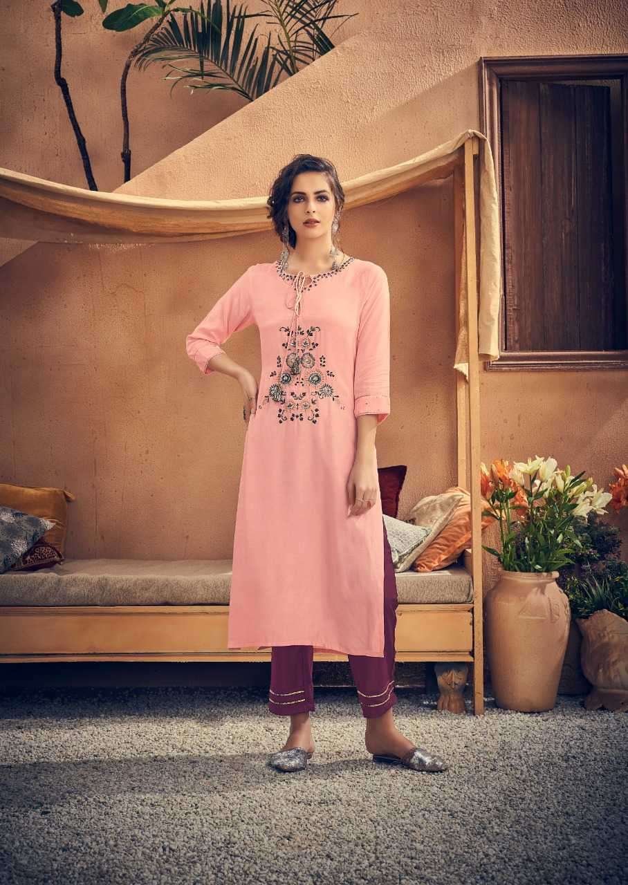 vink vintage nx series 901-906 pure viscose kurti plazzo