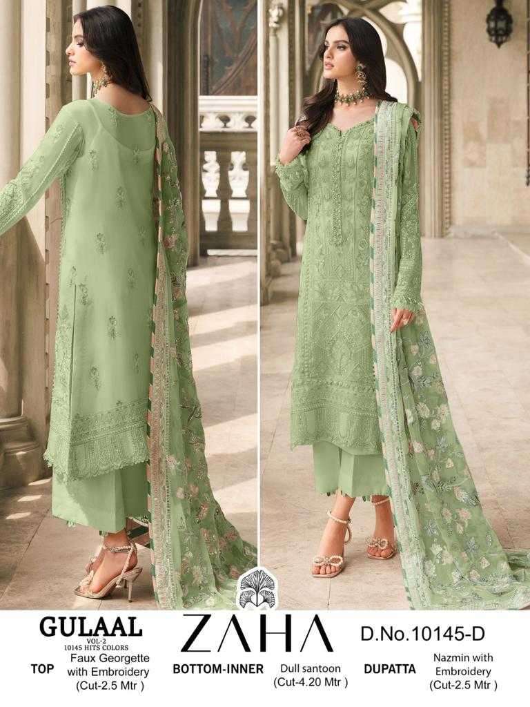 zaha gulaal vol 2 10145 abcd hits colors georgette suit 