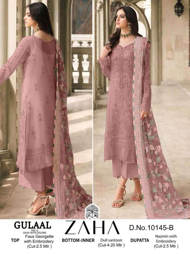 zaha gulaal vol 2 10145 abcd hits colors georgette suit 