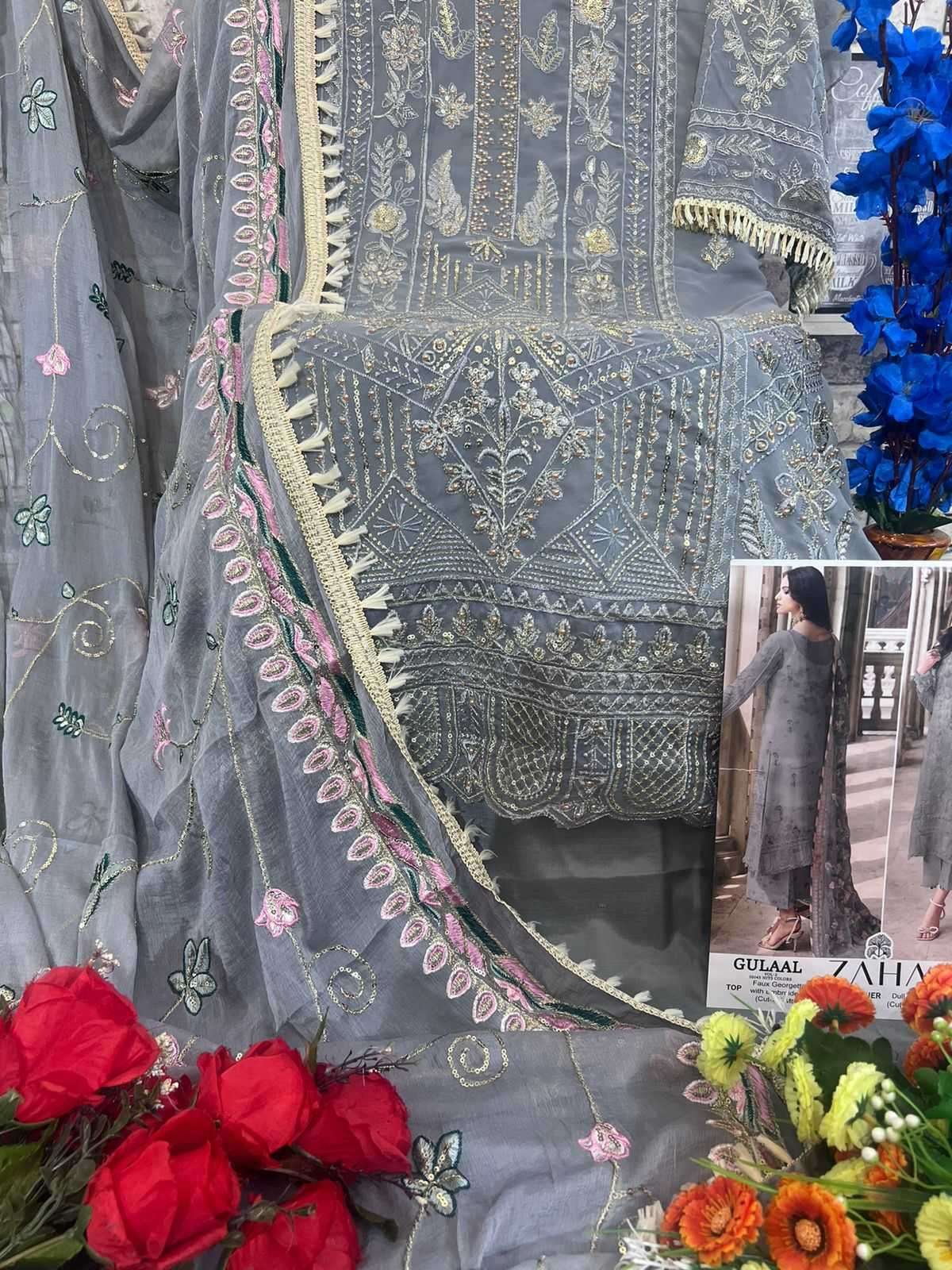zaha gulaal vol 2 10145 abcd hits colors georgette suit 