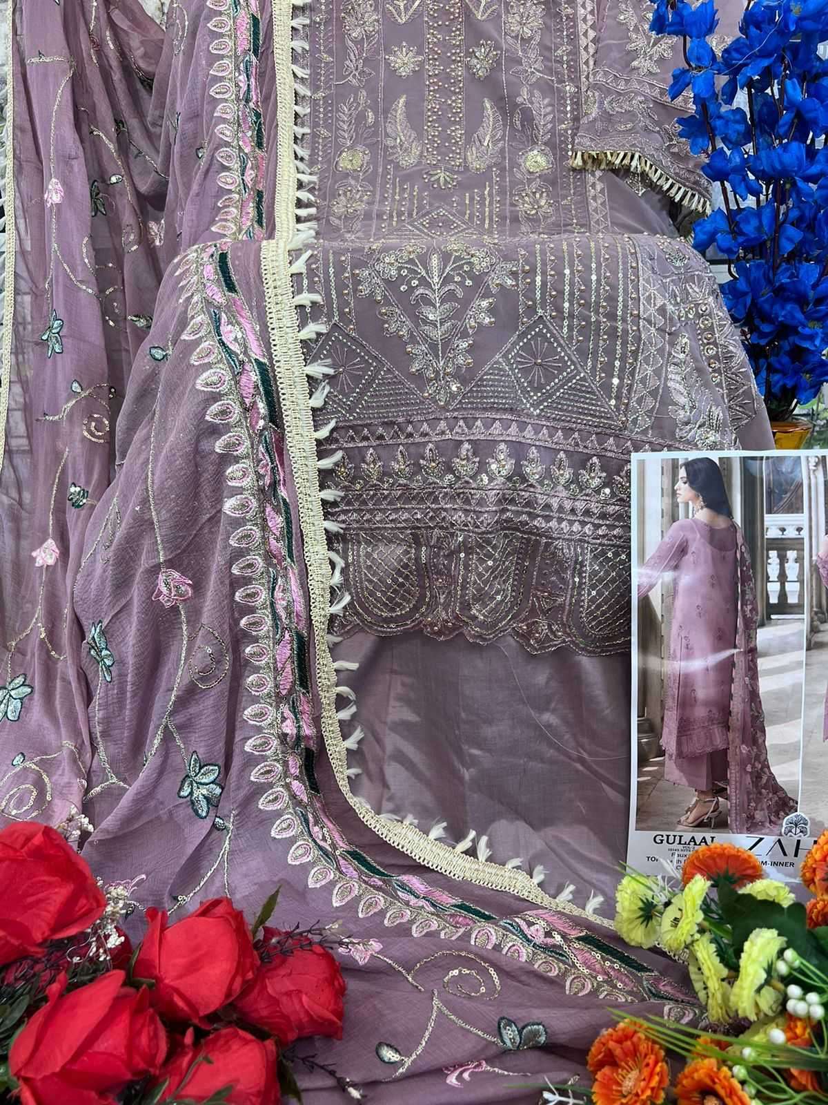 zaha gulaal vol 2 10145 abcd hits colors georgette suit 