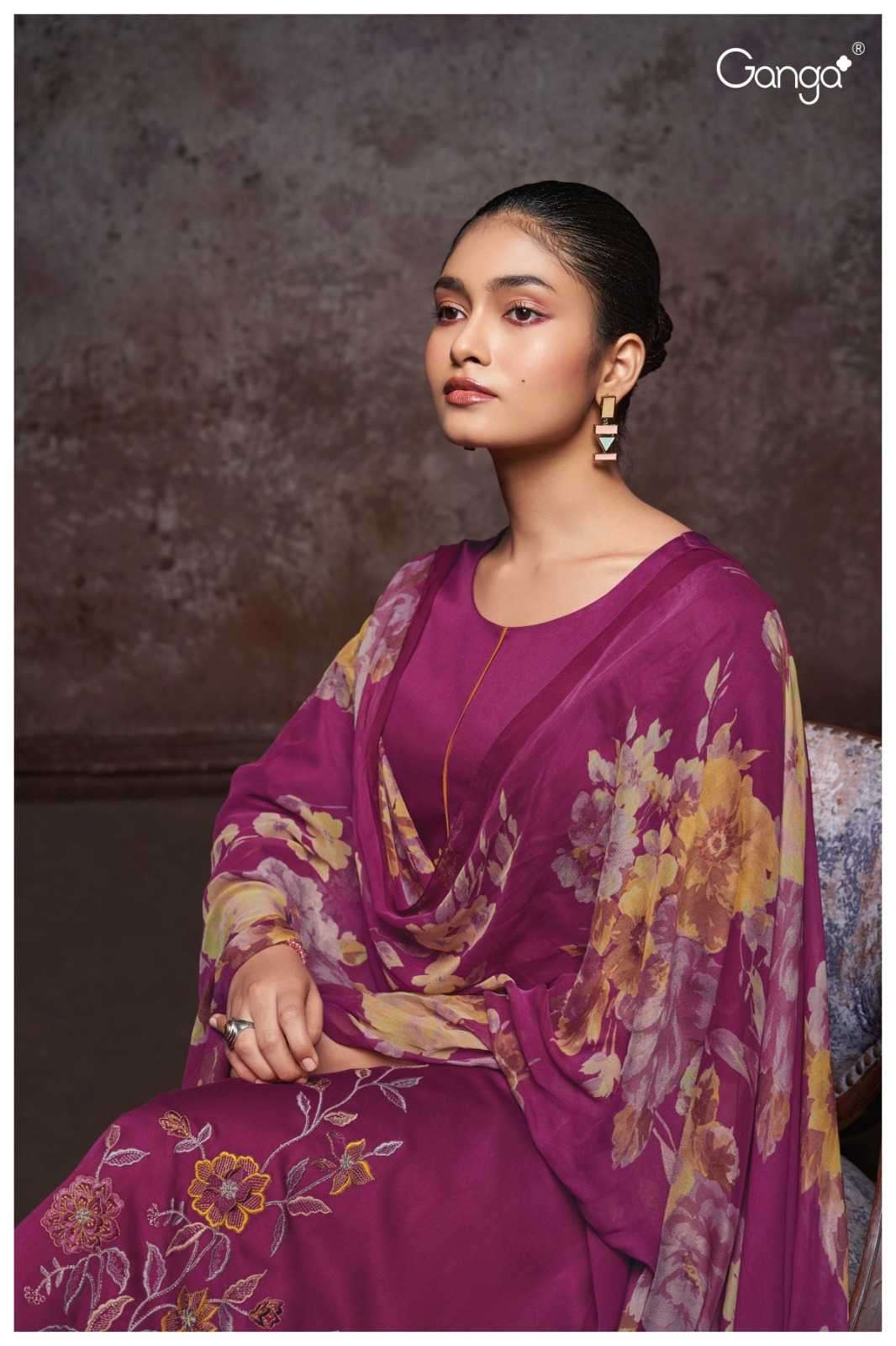 ganga coral 2331 premium cotton silk suit 