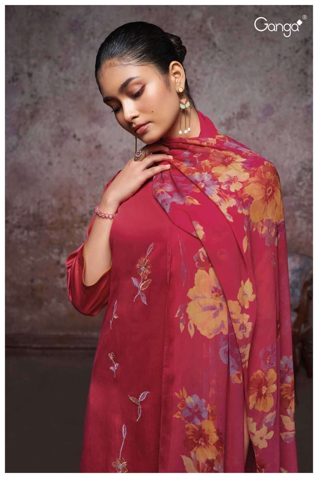 ganga coral 2331 premium cotton silk suit 
