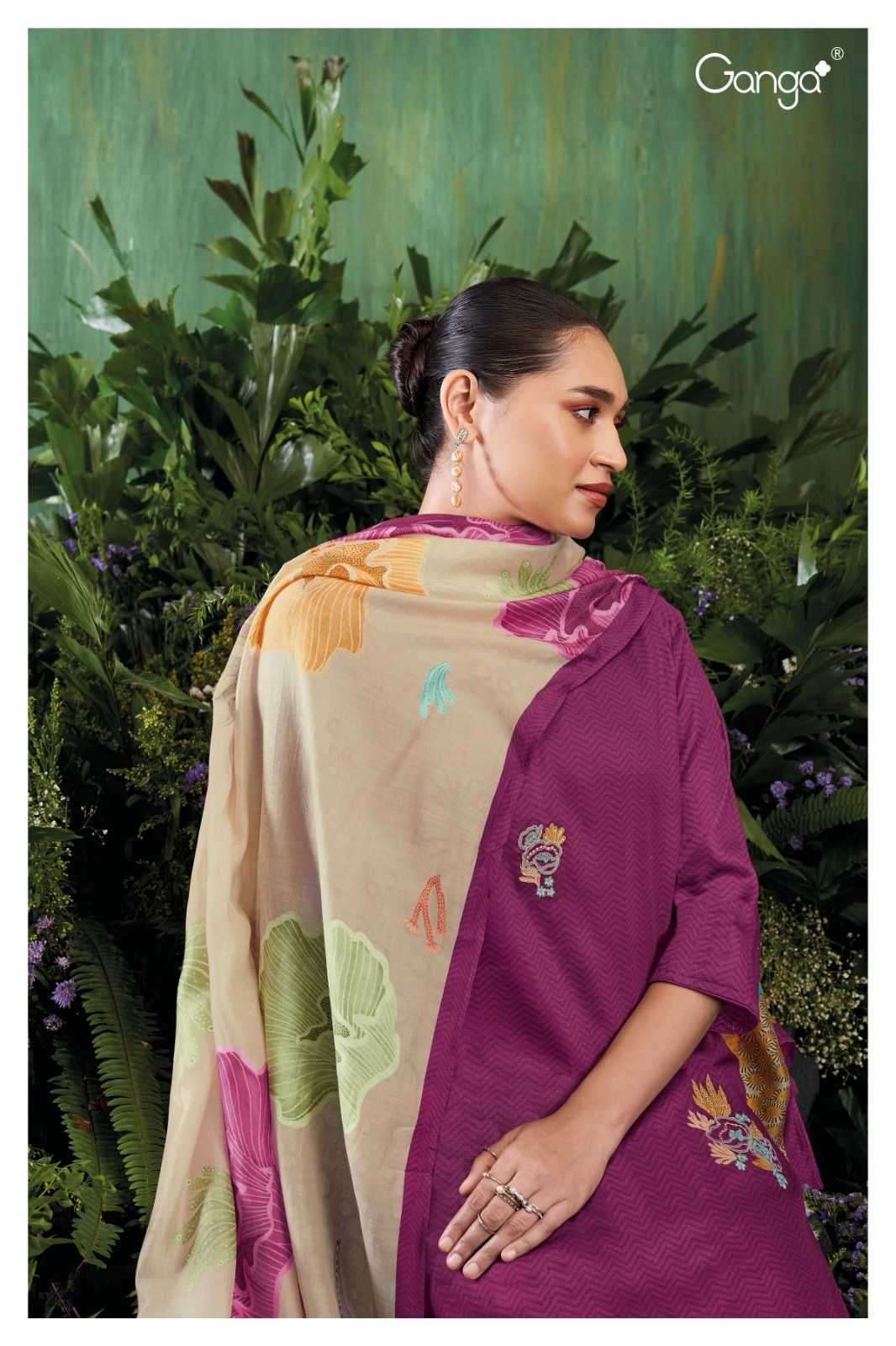 ganga coralie 2070 premium cotton silk suit 