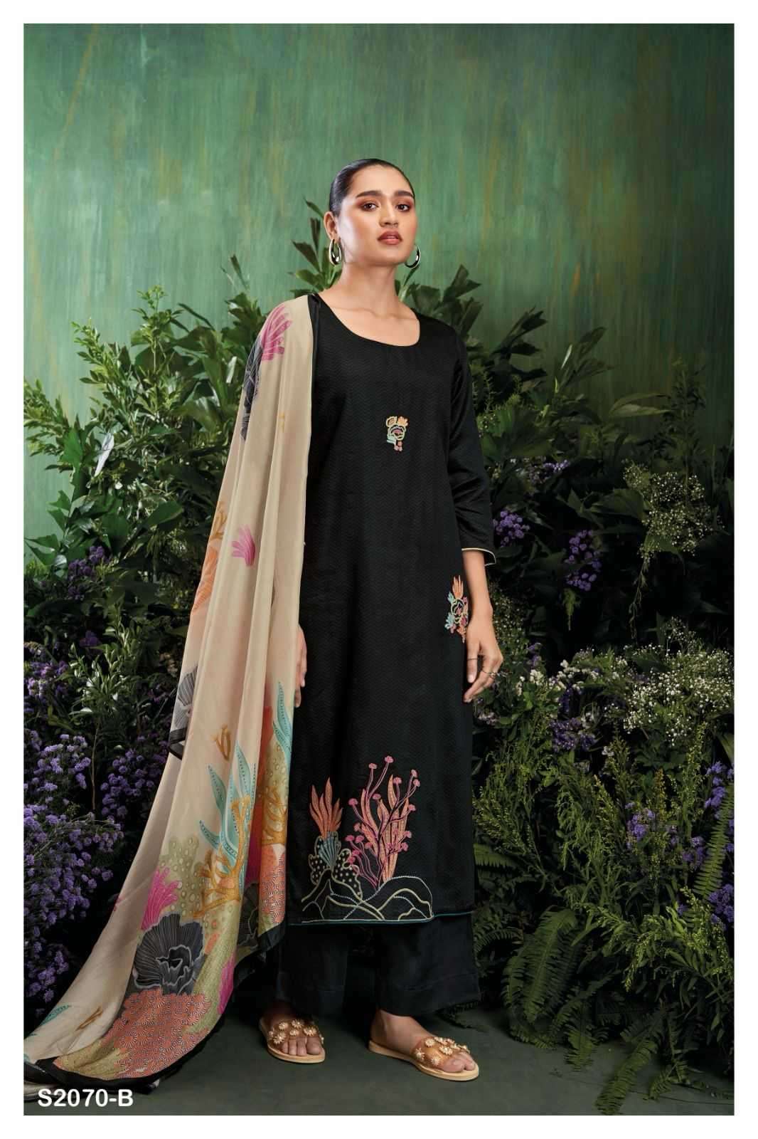 ganga coralie 2070 premium cotton silk suit 