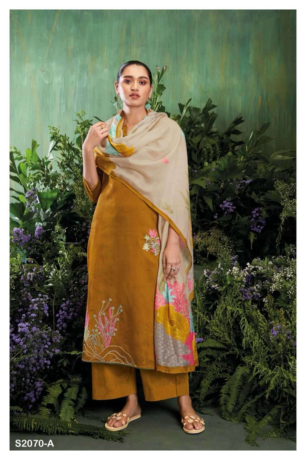 ganga coralie 2070 premium cotton silk suit 