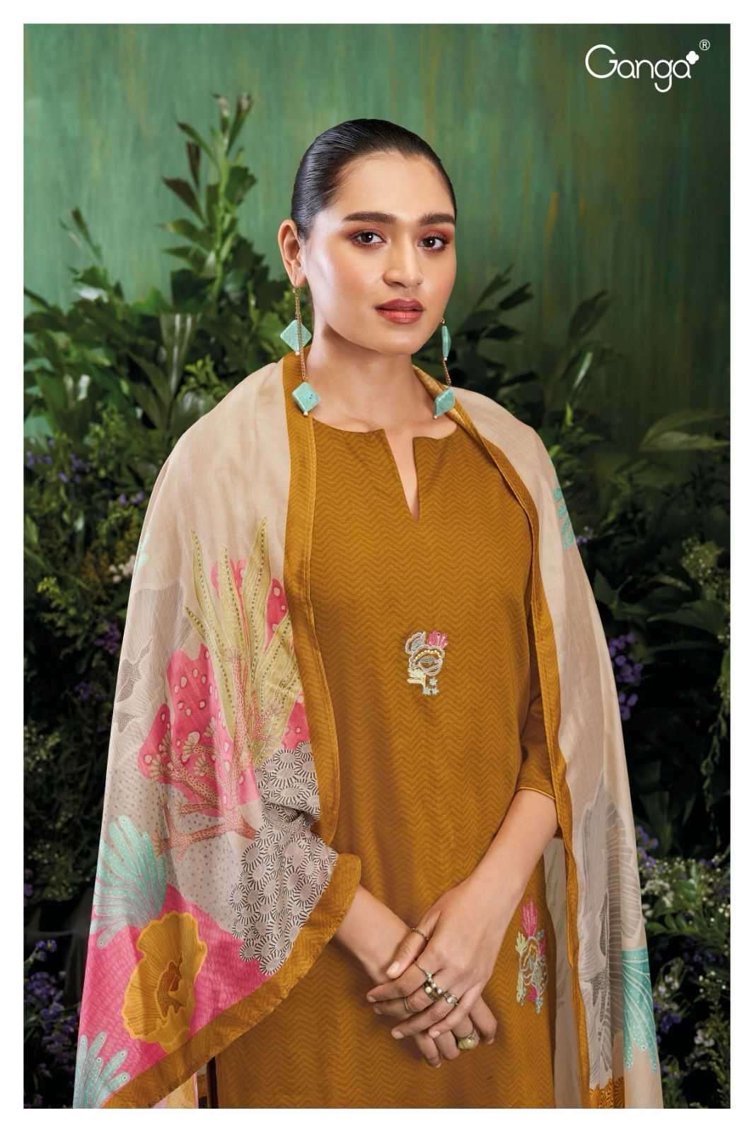 ganga coralie 2070 premium cotton silk suit 