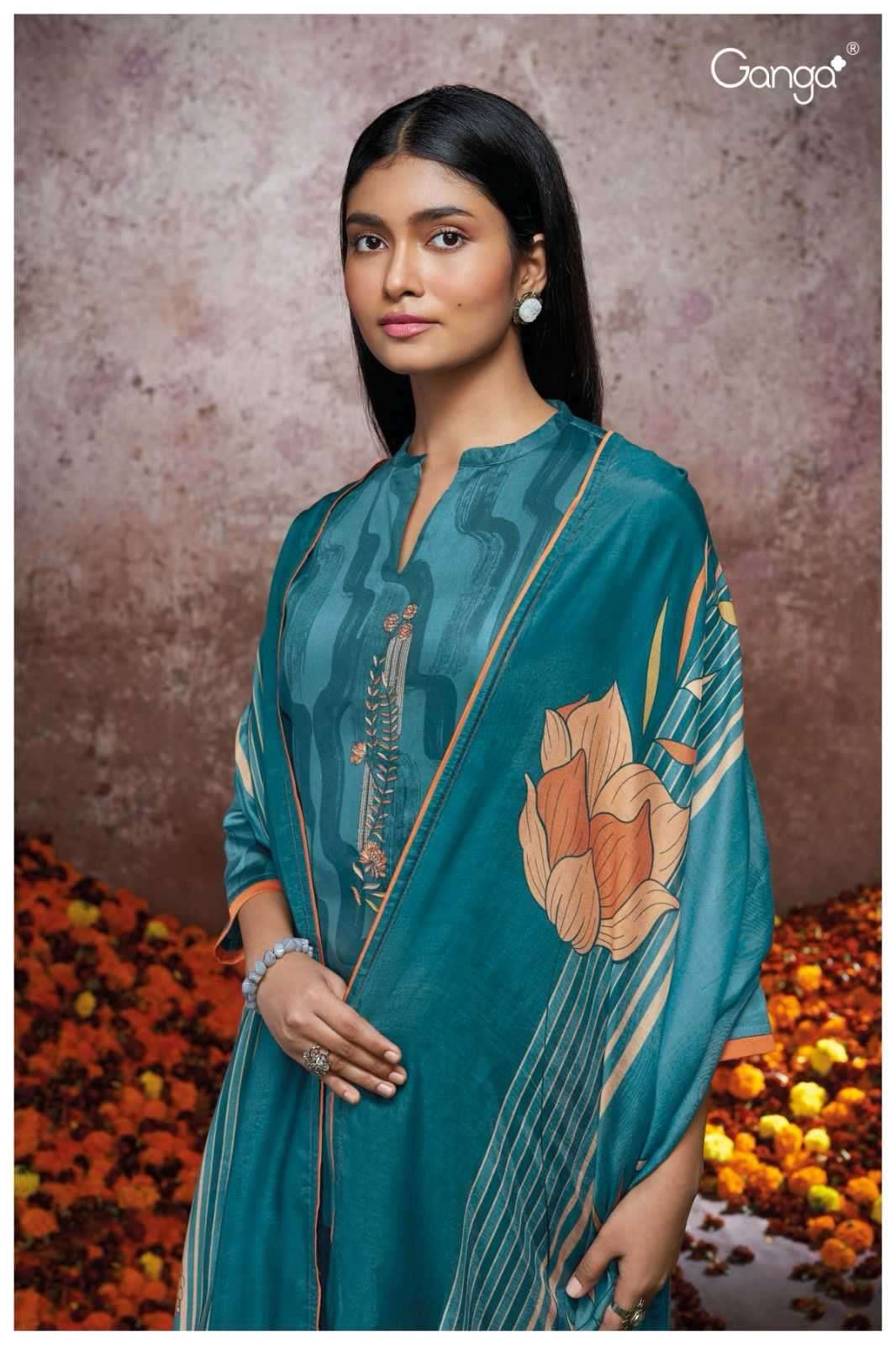 ganga corey 2125 premium cotton silk suit 