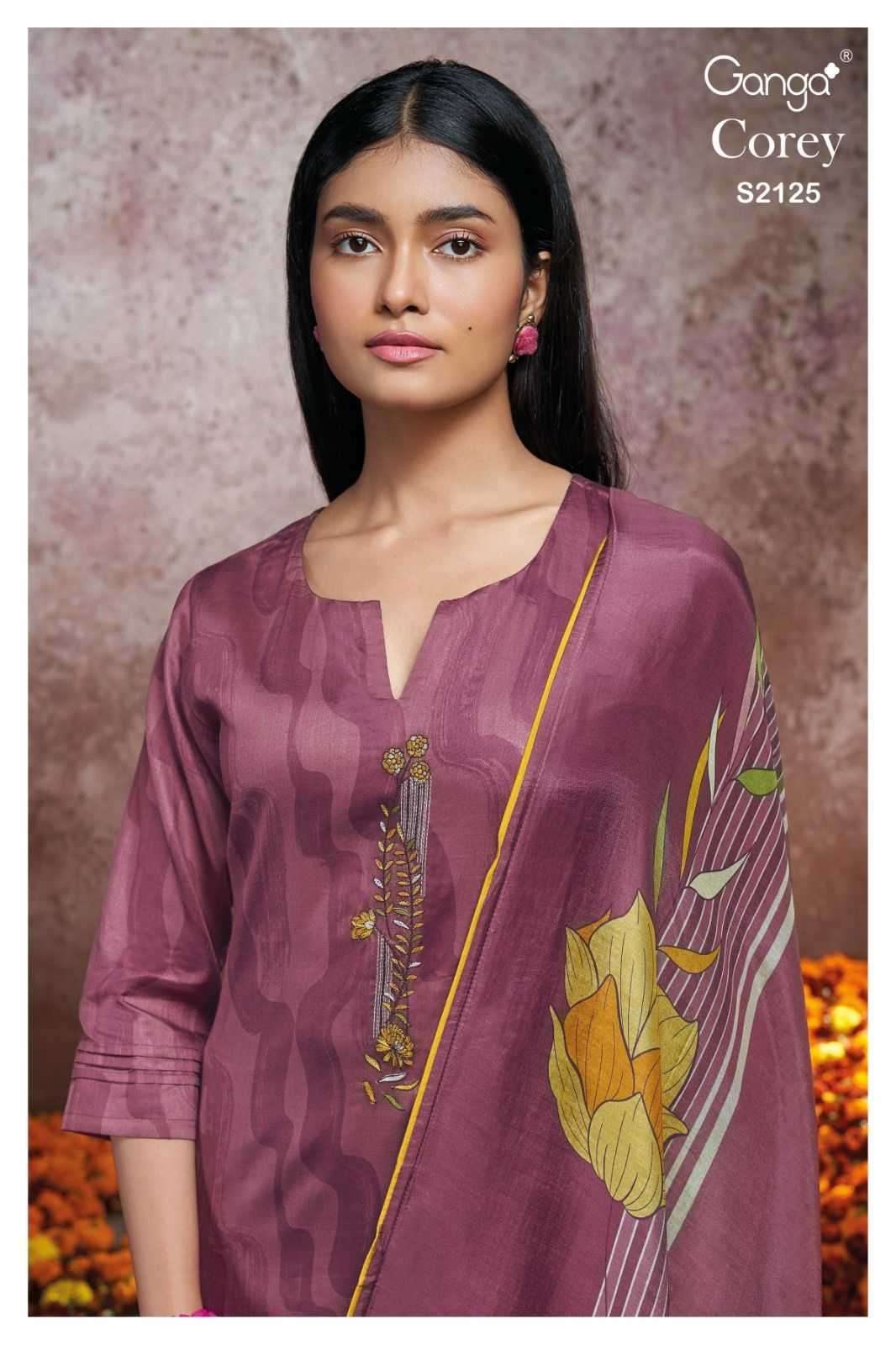 ganga corey 2125 premium cotton silk suit 