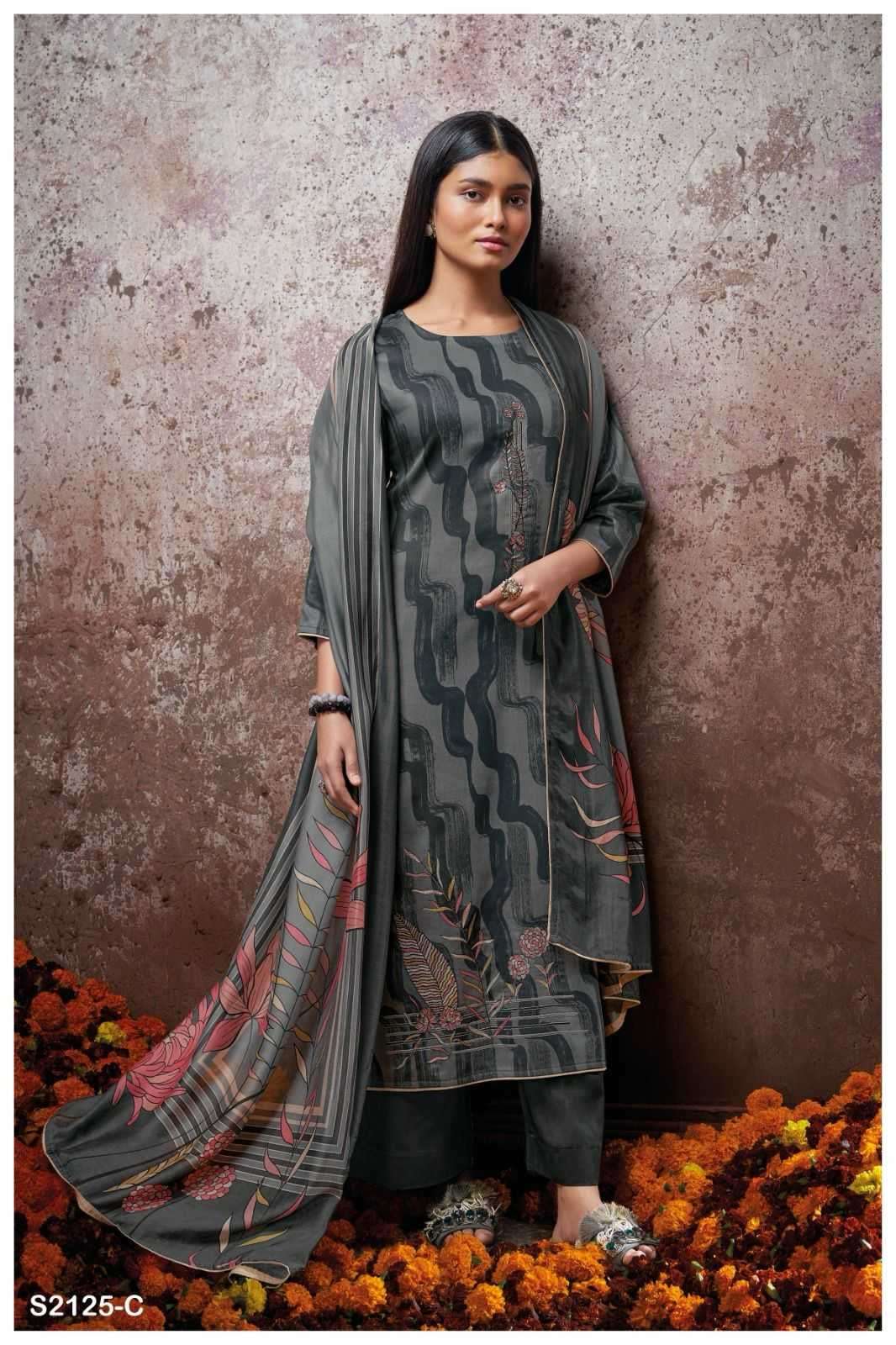 ganga corey 2125 premium cotton silk suit 