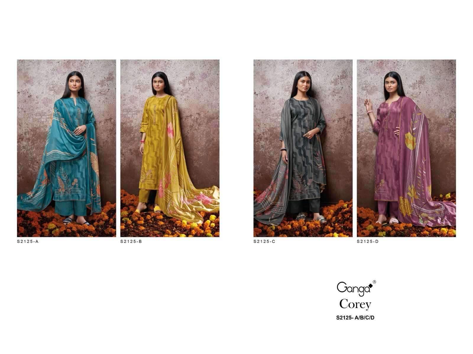 ganga corey 2125 premium cotton silk suit 