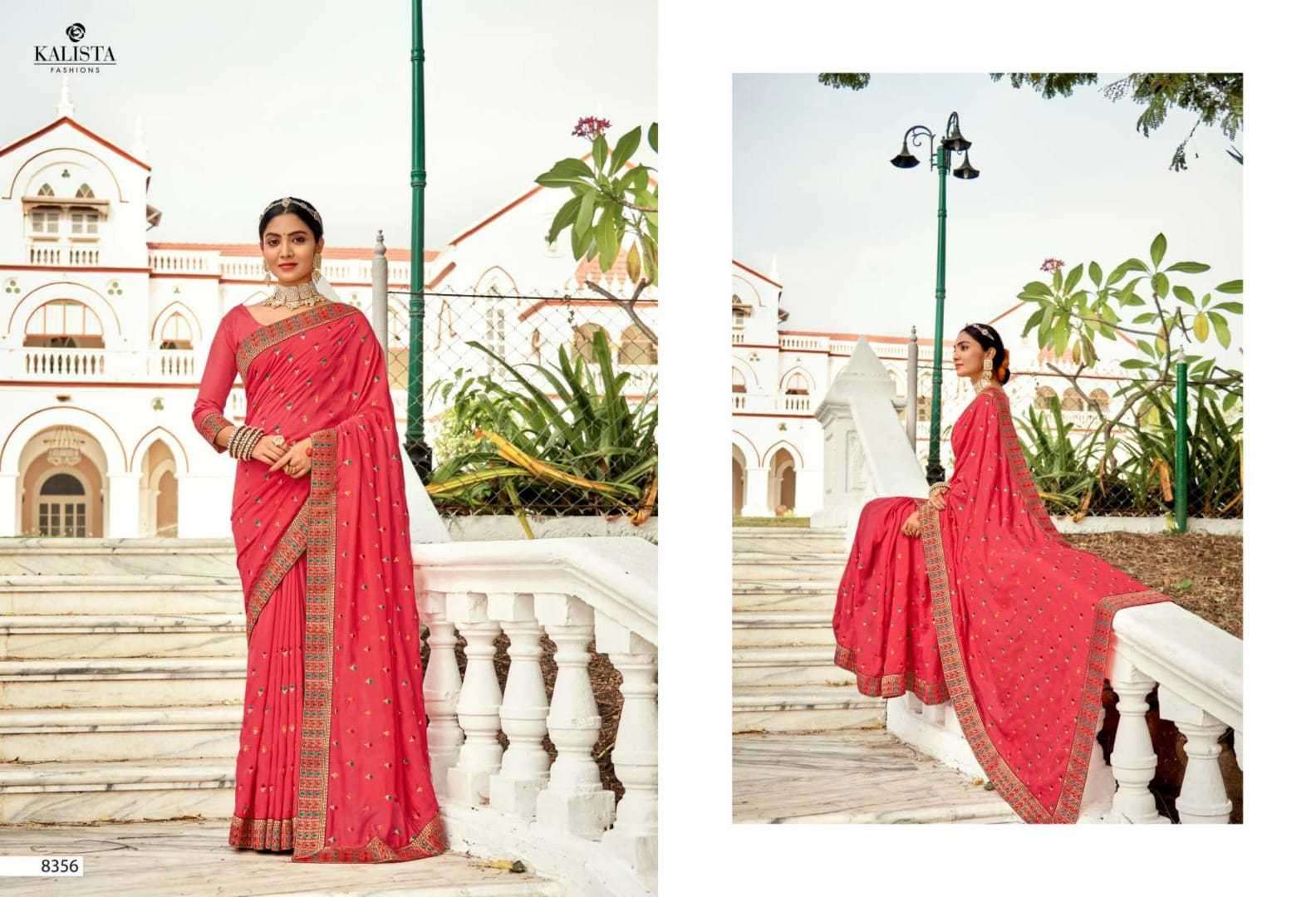 kalista fashion bell bottom series 8352-8358 vichitra silk saree