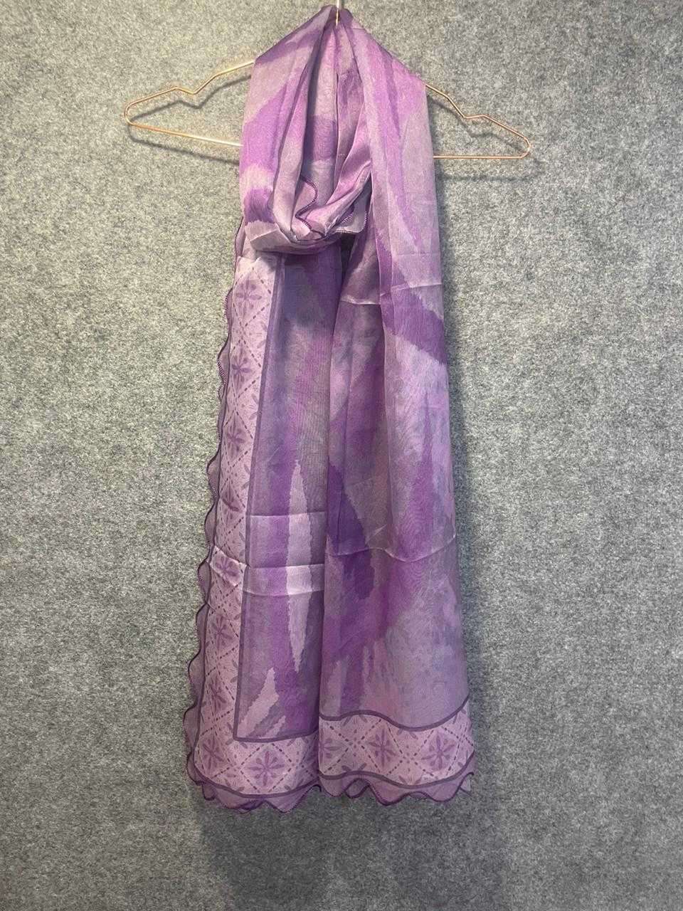 pr digital print dupatta amazing organza scallop border catalog