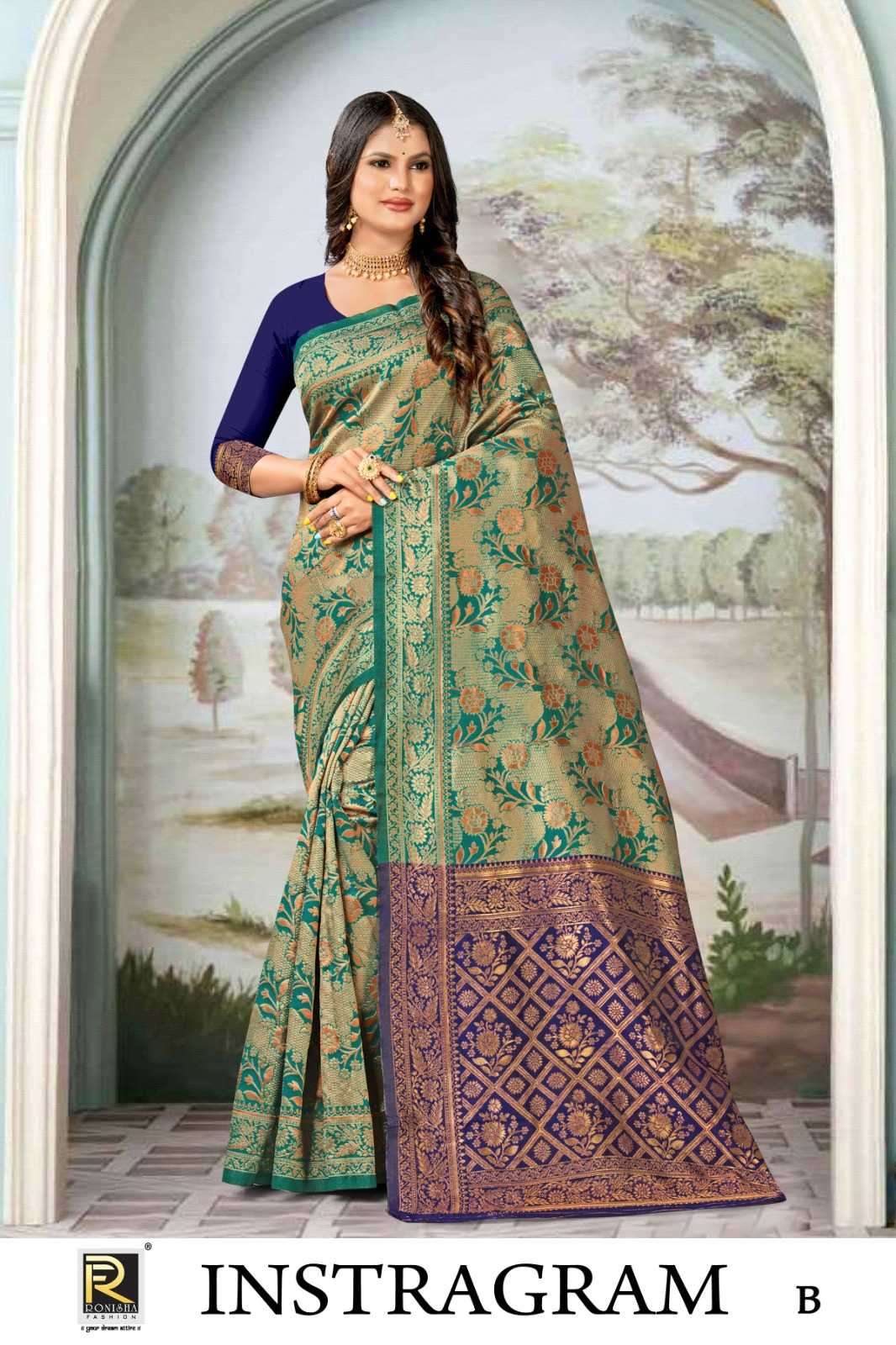 ranjna saree instagram banarasi silk saree