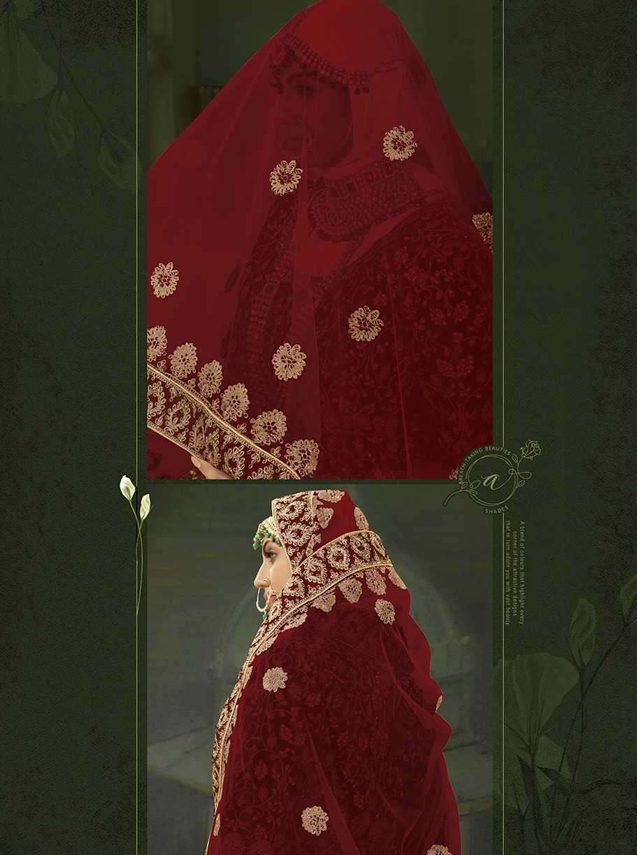 senhora peplum bridal heritage vol 8 series 2020-2021 9000 Heavy Velvet lehenga suit