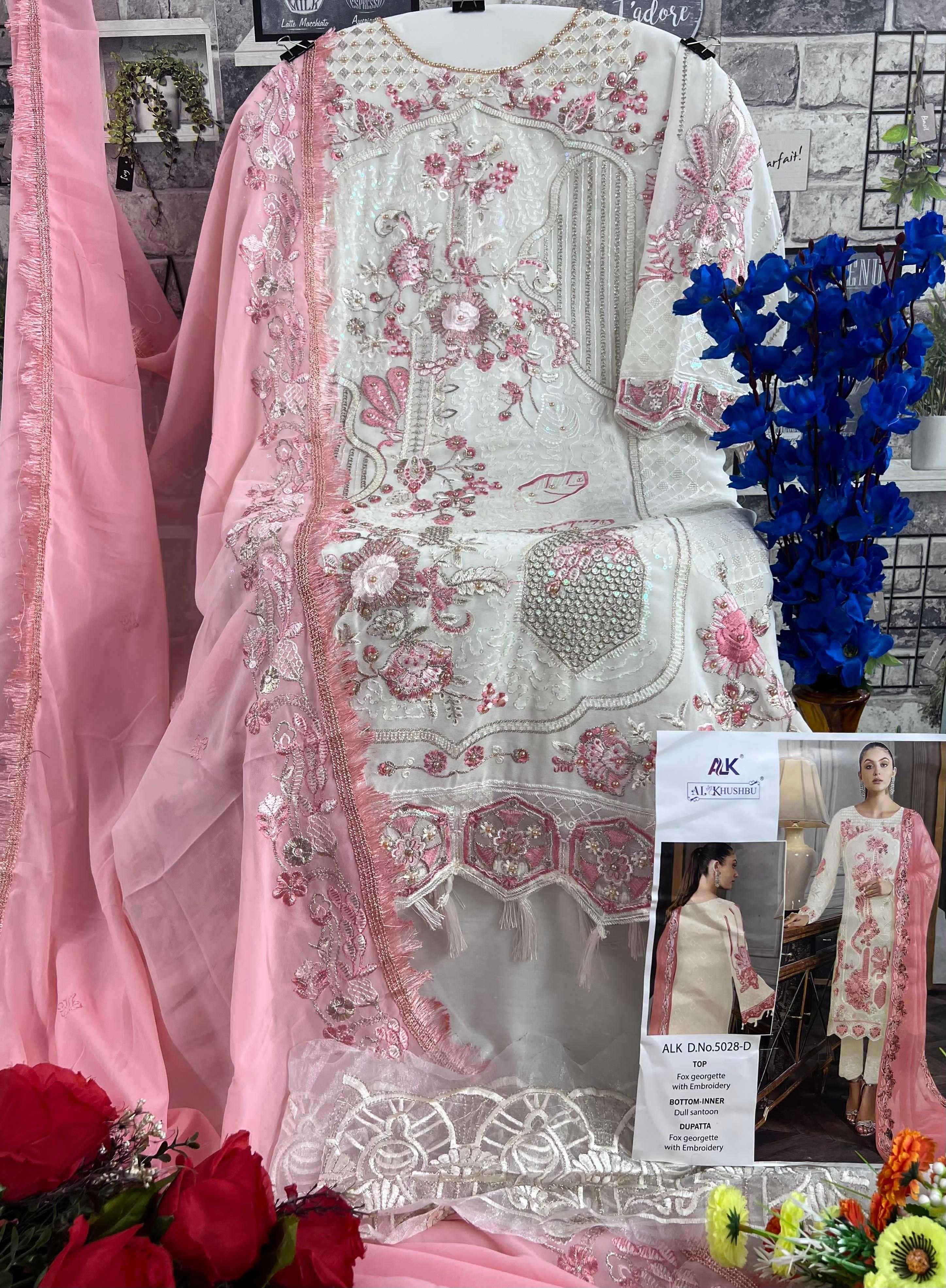 al khushbu 5028 colors georgette with heavy embroidered suit 
