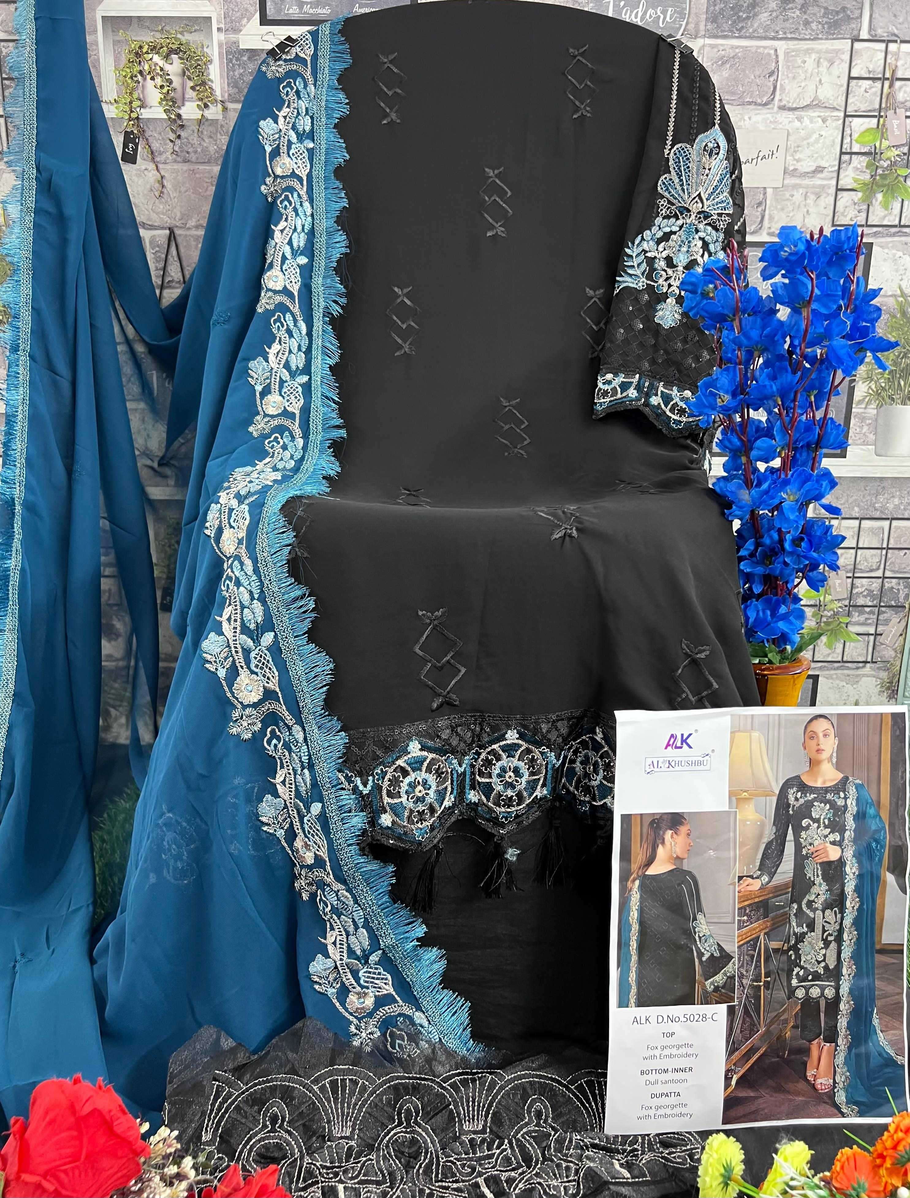 al khushbu 5028 colors georgette with heavy embroidered suit 
