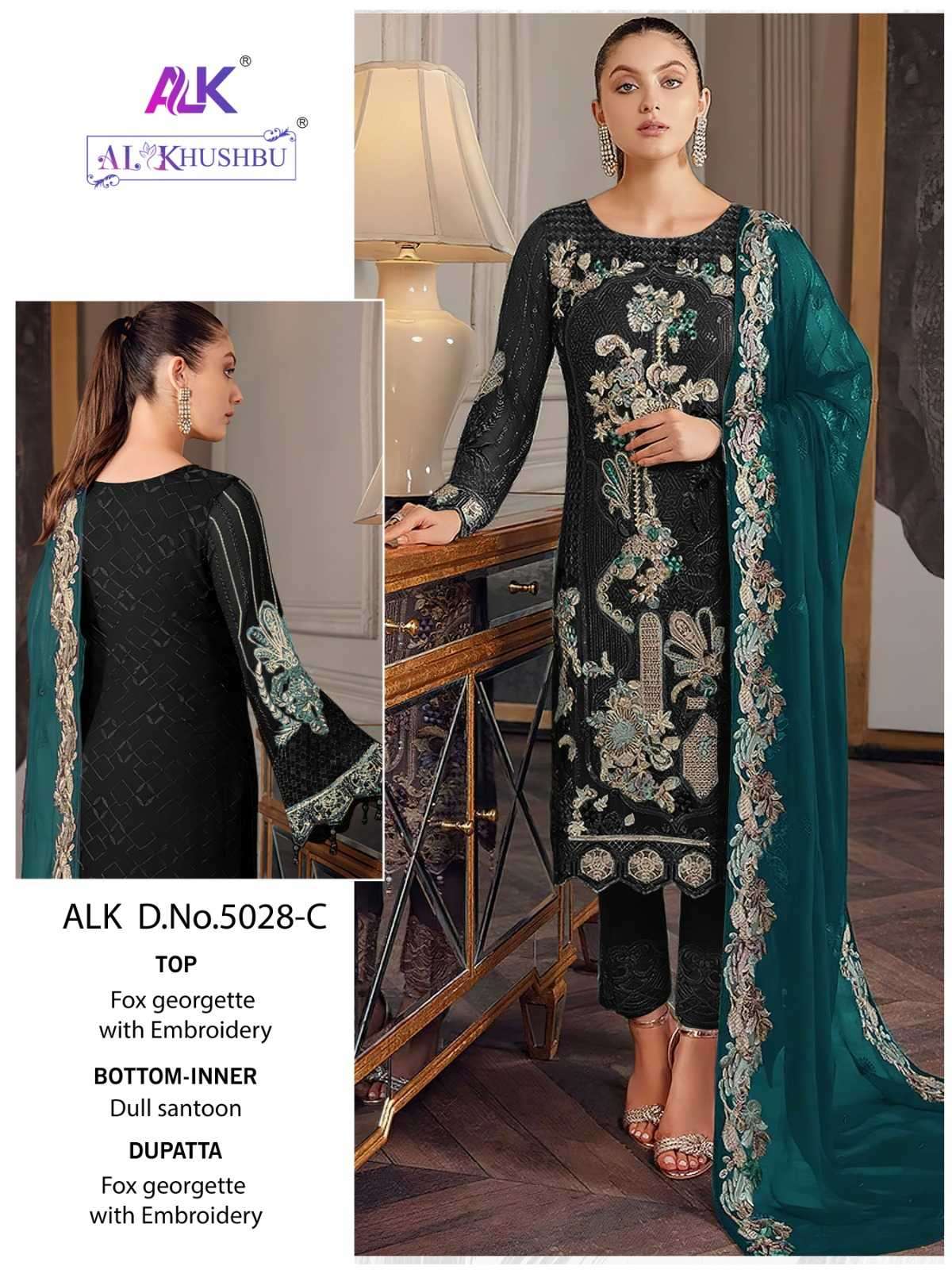 al khushbu 5028 colors georgette with heavy embroidered suit 