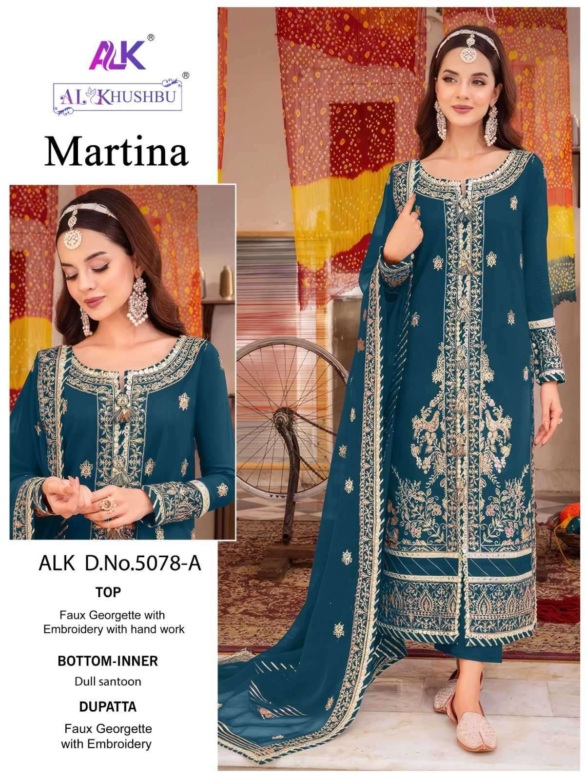 al khushbu martina 5078 colors heavy georgette suit 