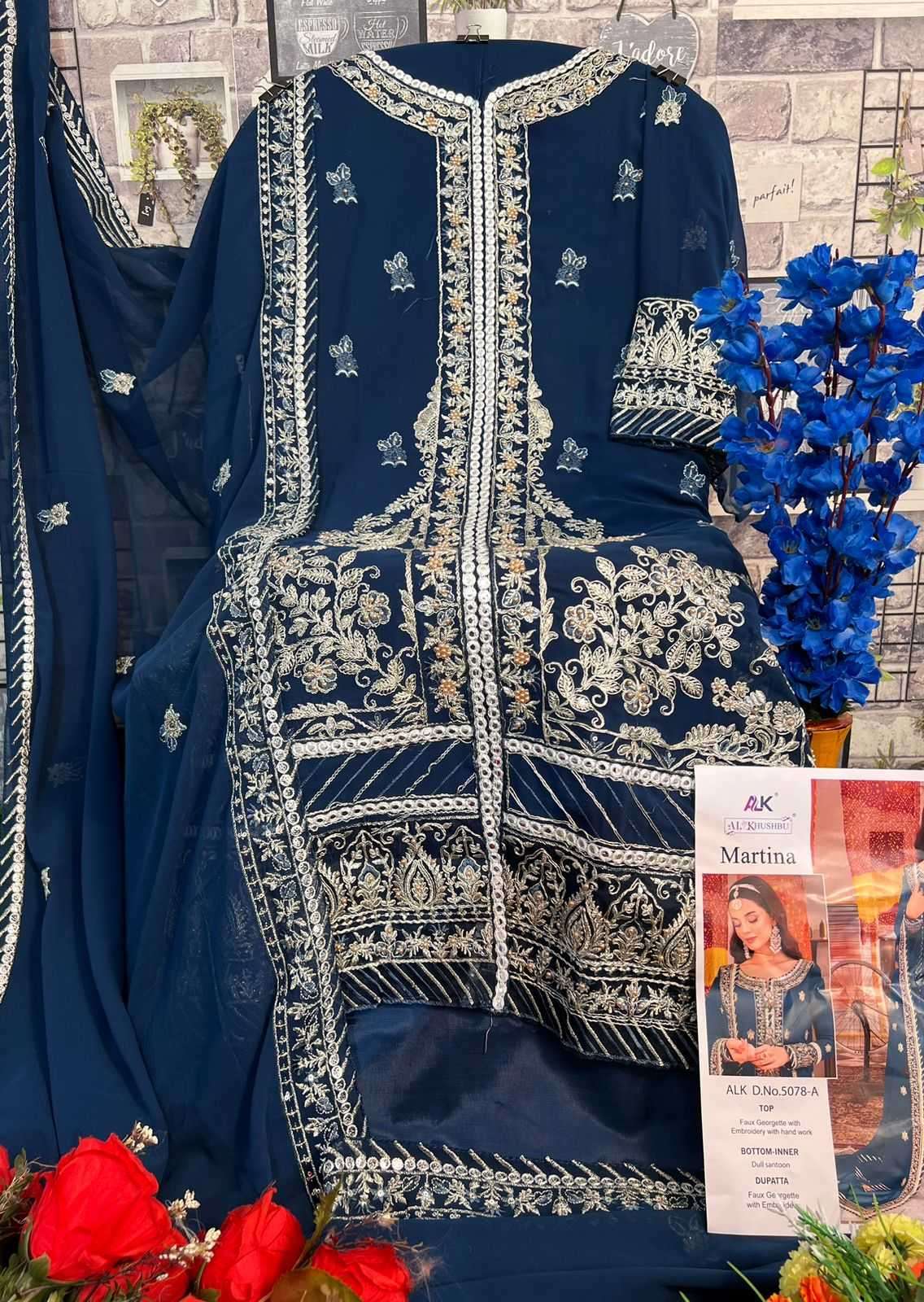 al khushbu martina 5078 colors heavy georgette suit 