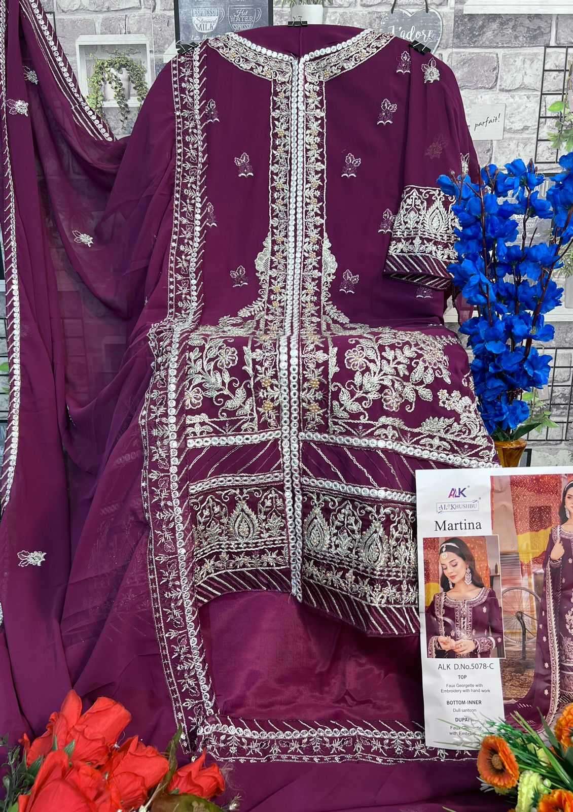 al khushbu martina 5078 colors heavy georgette suit 