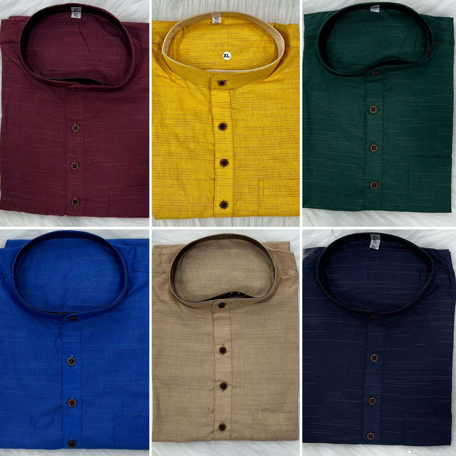 Desi boys Short Sleeves Khadhi kurta with pocket in 6 colors