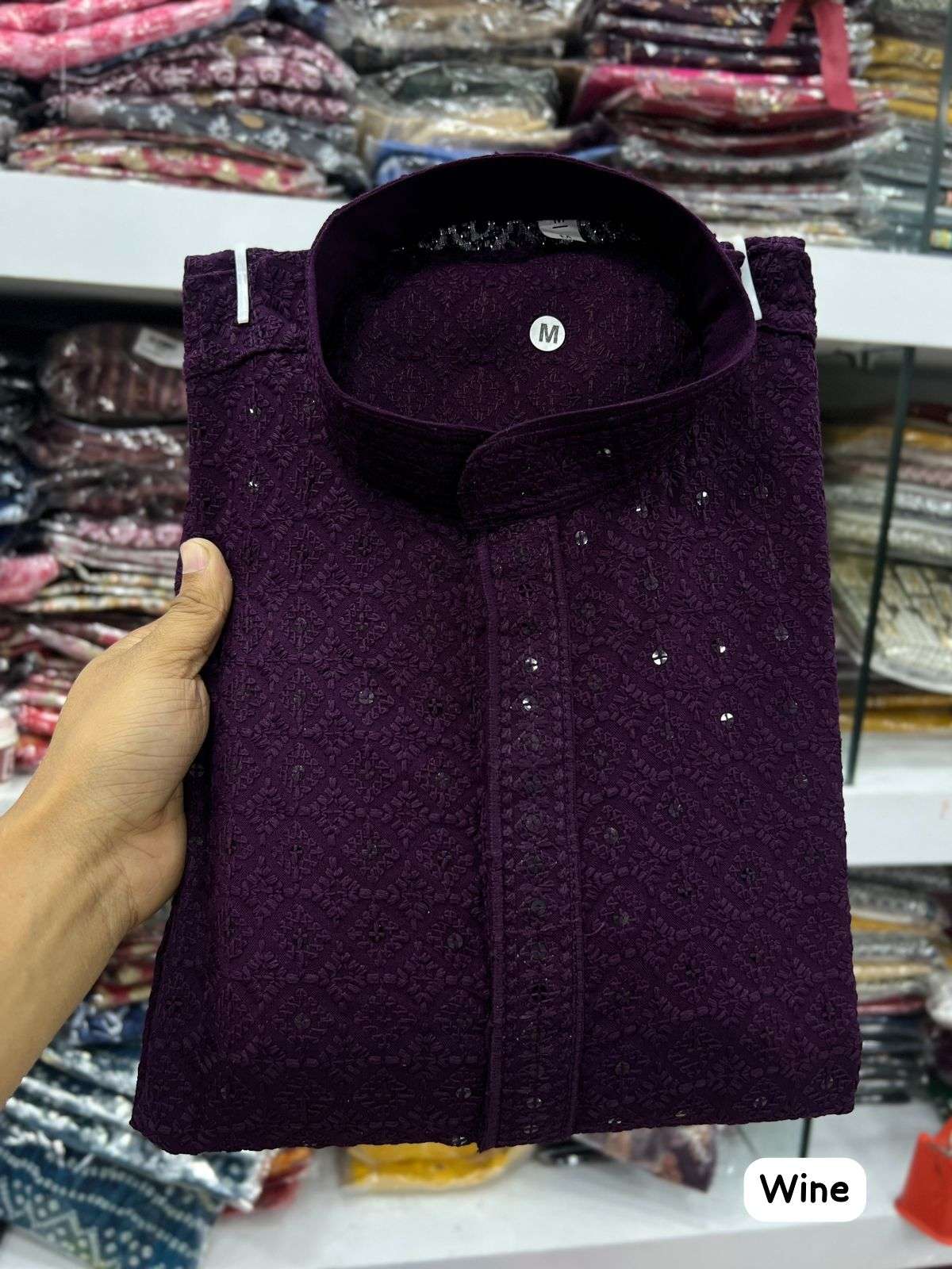wedding special 14 Kg Heavy Rayon Work Chikan Work Kurta for all Beautiful Occasions