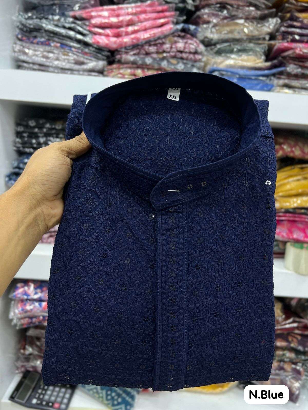 wedding special 14 Kg Heavy Rayon Work Chikan Work Kurta for all Beautiful Occasions