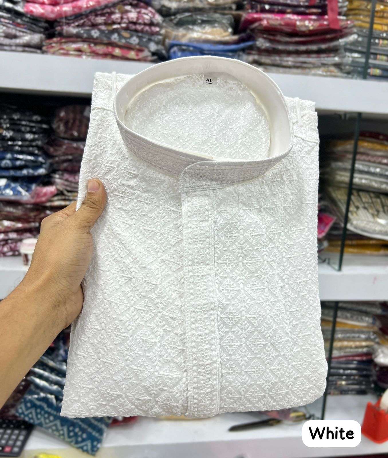 wedding special 14 Kg Heavy Rayon Work Chikan Work Kurta for all Beautiful Occasions