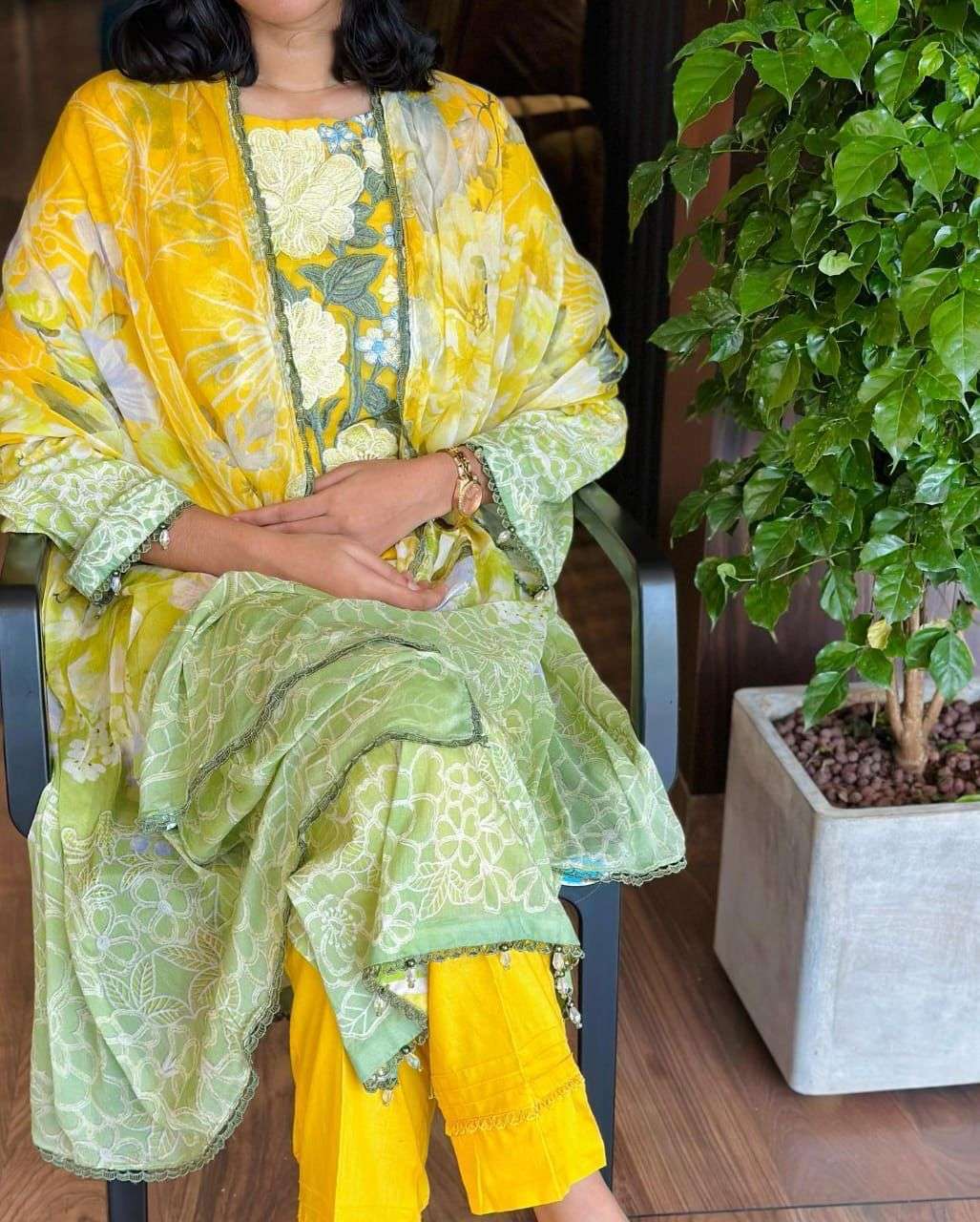 AASHA ADAN LIBAS COLORS 1013 designer pure cotton suit