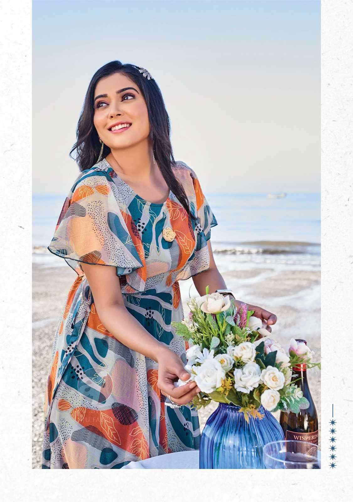 anju fab coral charm vol 4 series 3521-3526 viscose premium kurti 