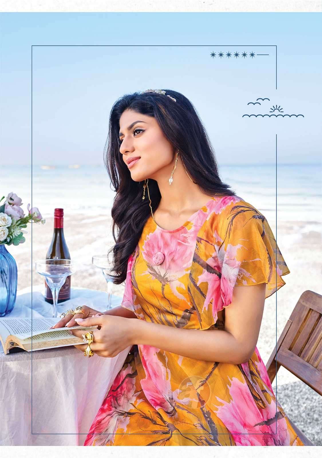 anju fab coral charm vol 4 series 3521-3526 viscose premium kurti 