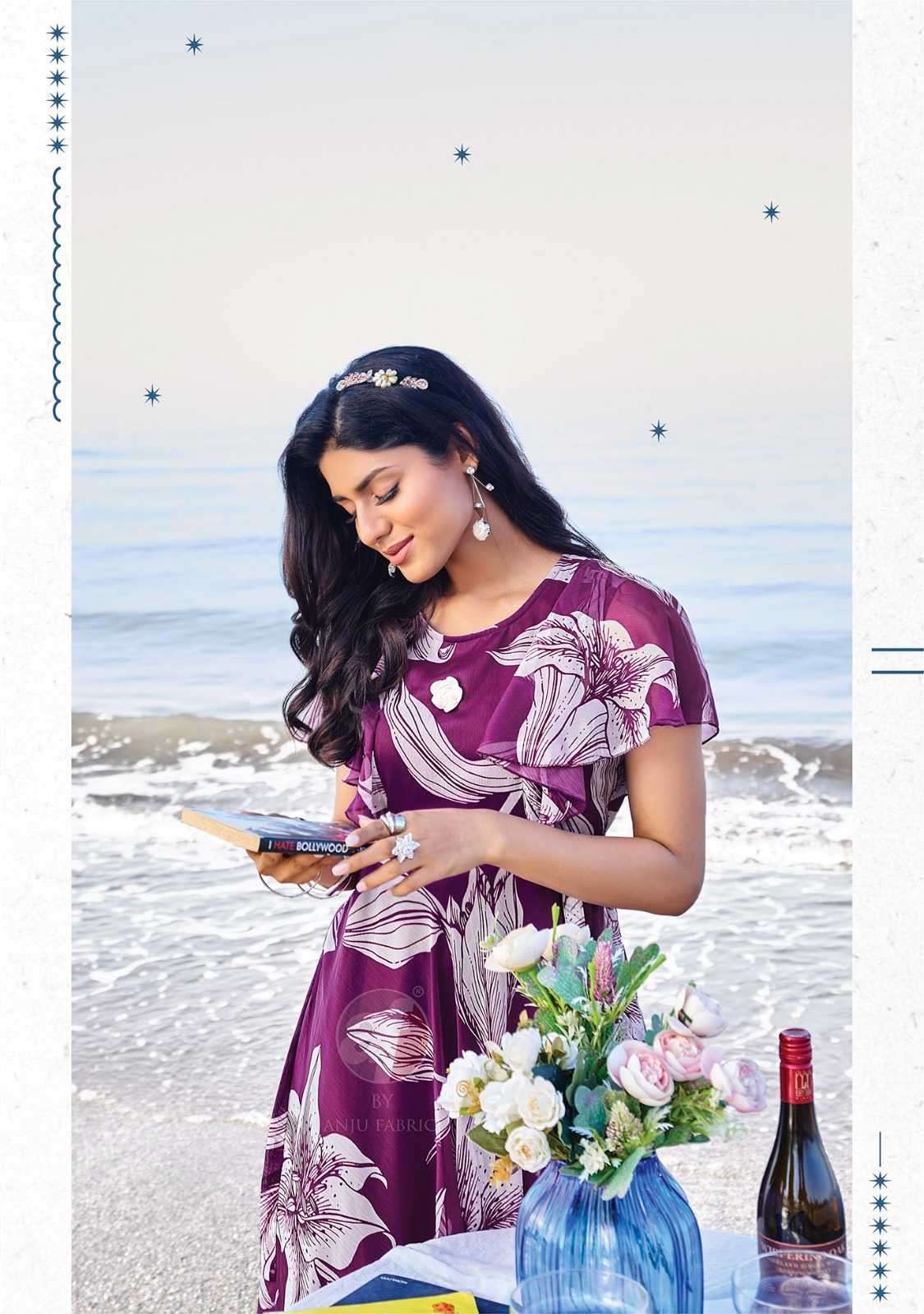 anju fab coral charm vol 4 series 3521-3526 viscose premium kurti 