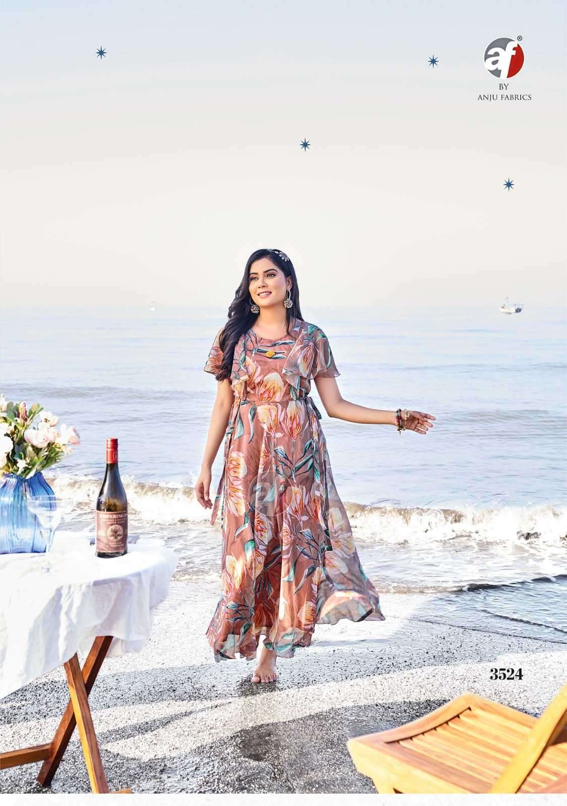 anju fab coral charm vol 4 series 3521-3526 viscose premium kurti 