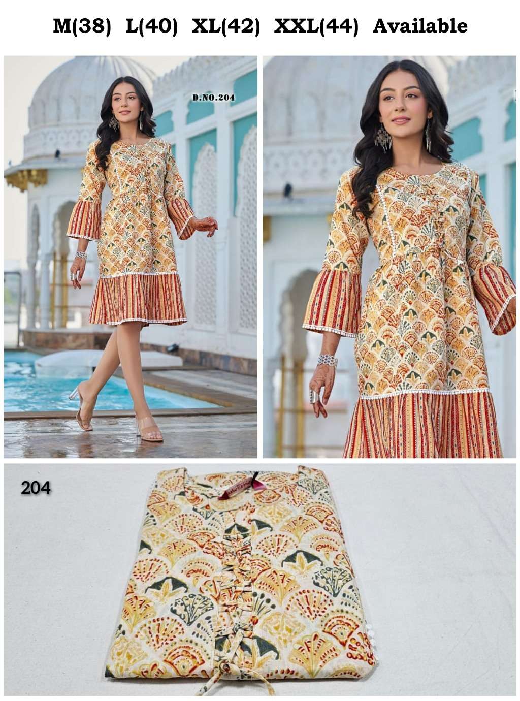 Buy Ecru Cotton Flared Fusion Dress () for INR2299.50 | Biba India