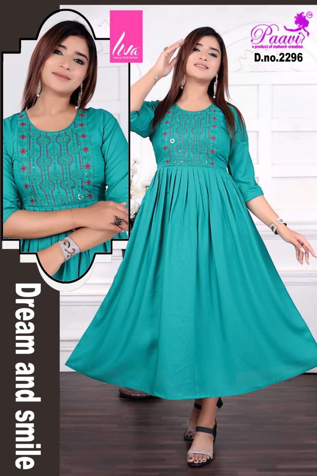 paavi falak Plain Rayon LIVA TAG APPROVED kurti