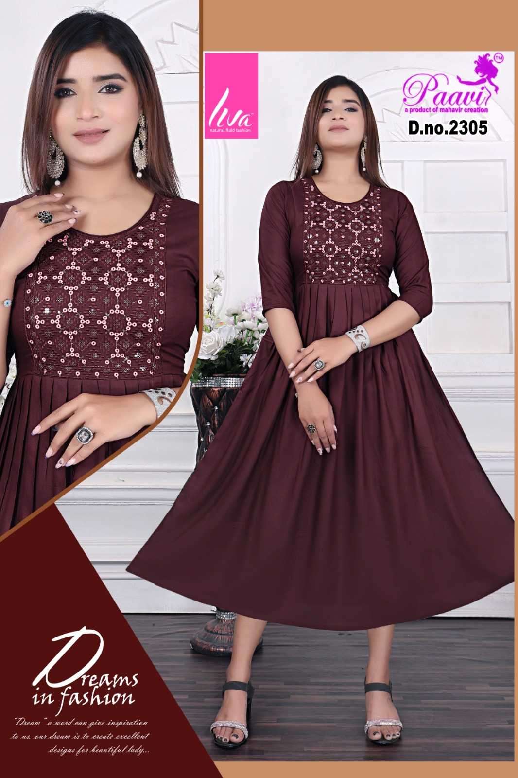 paavi falak Plain Rayon LIVA TAG APPROVED kurti