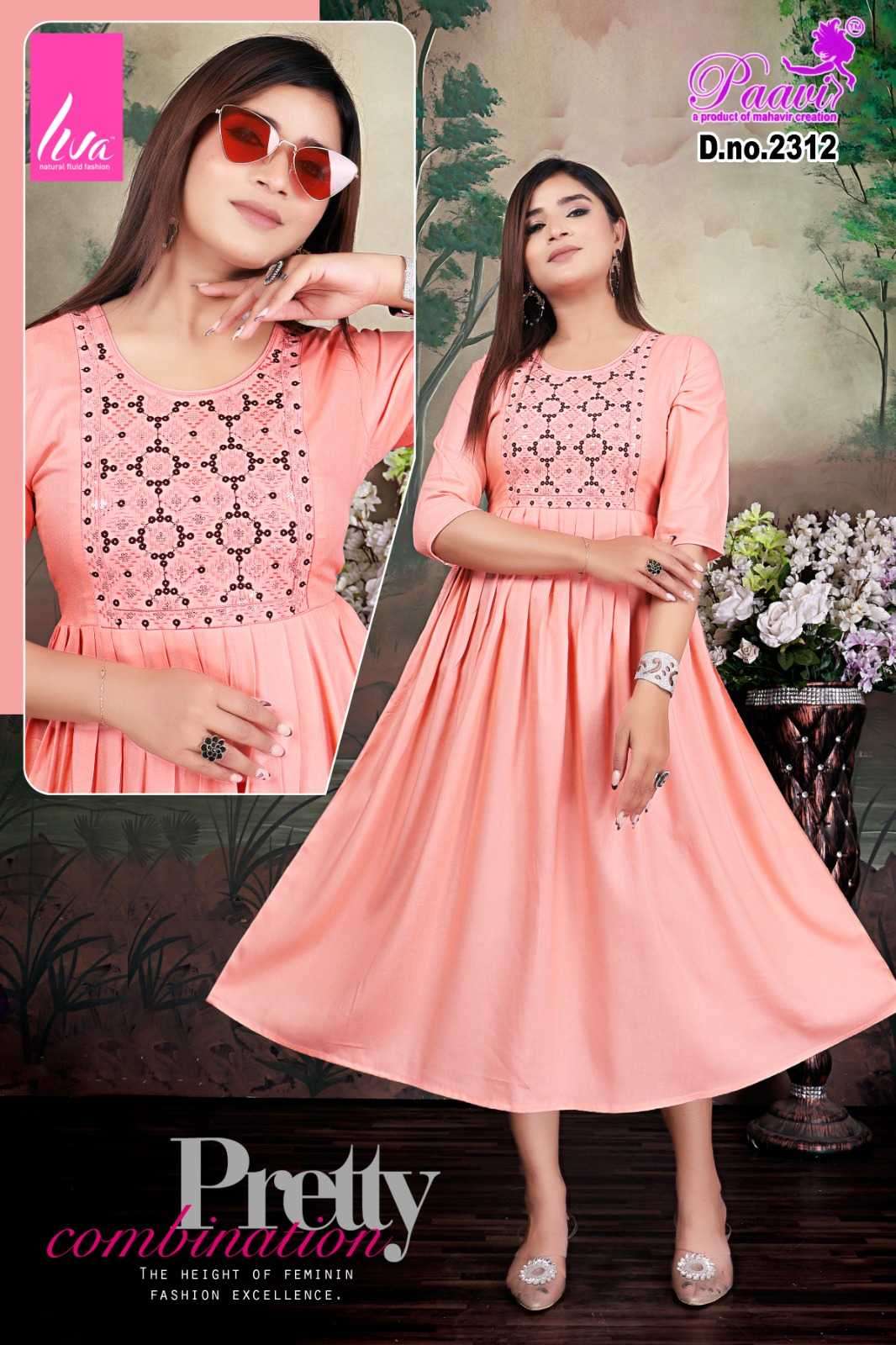 paavi falak Plain Rayon LIVA TAG APPROVED kurti