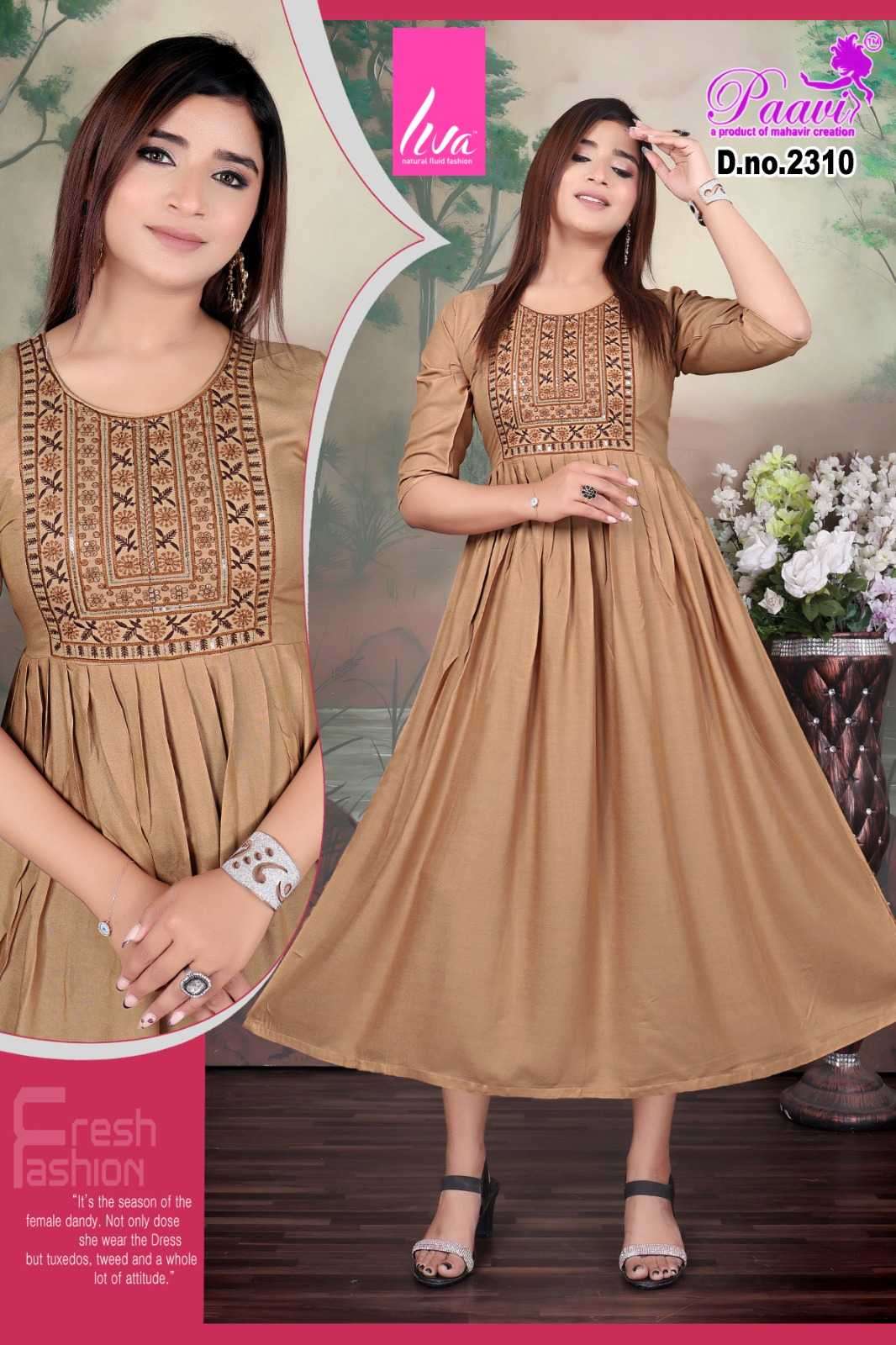 paavi falak Plain Rayon LIVA TAG APPROVED kurti
