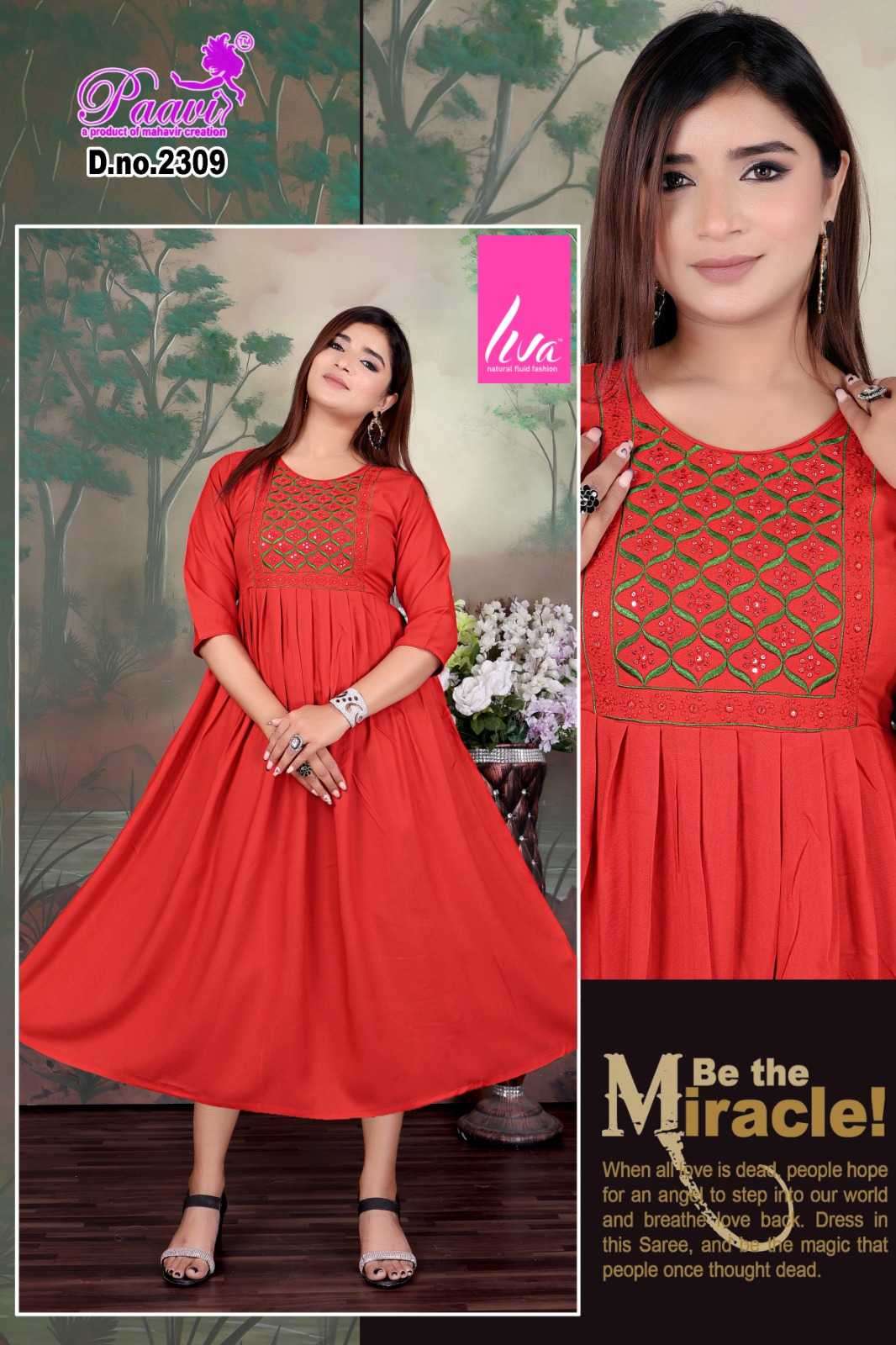 paavi falak Plain Rayon LIVA TAG APPROVED kurti