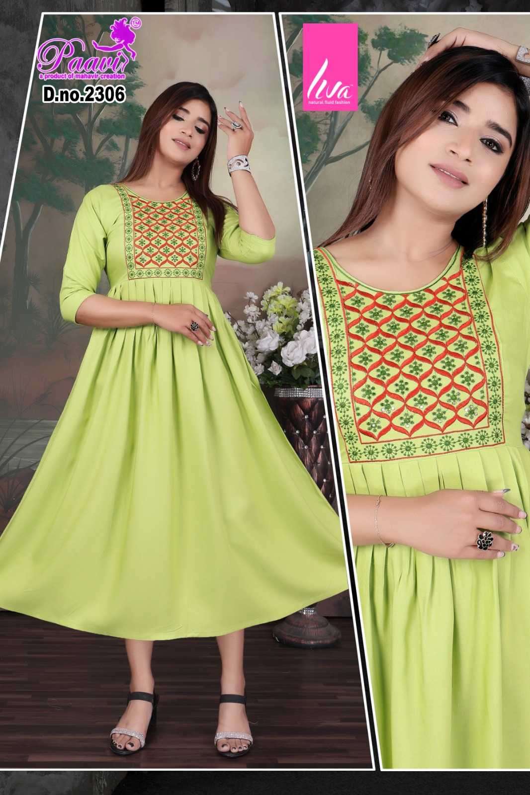 paavi falak Plain Rayon LIVA TAG APPROVED kurti