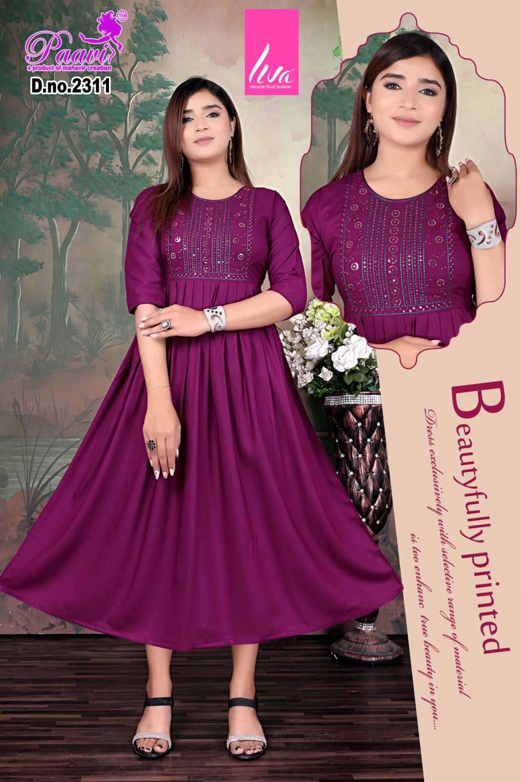 paavi falak Plain Rayon LIVA TAG APPROVED kurti